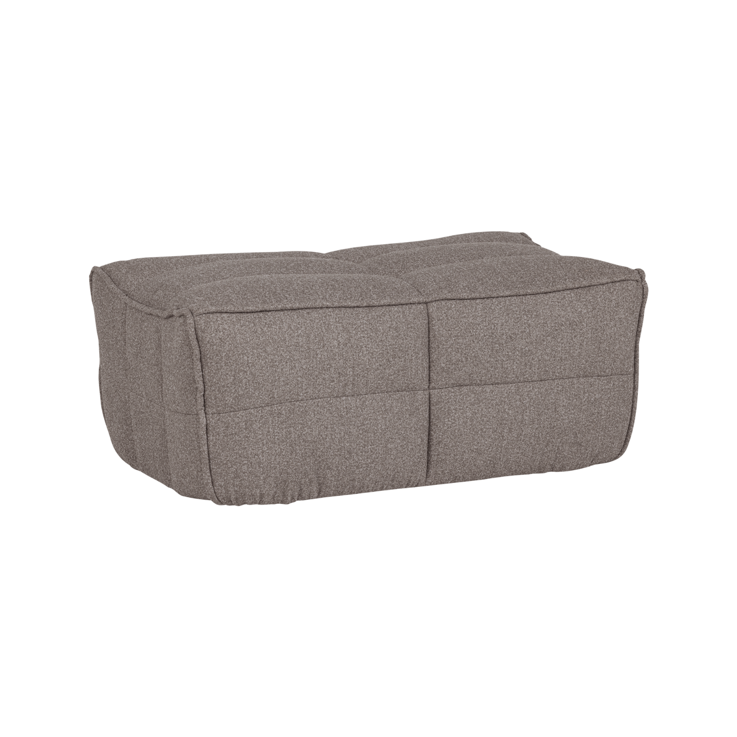 Cluster Pouf in Gray-Brown Boucle