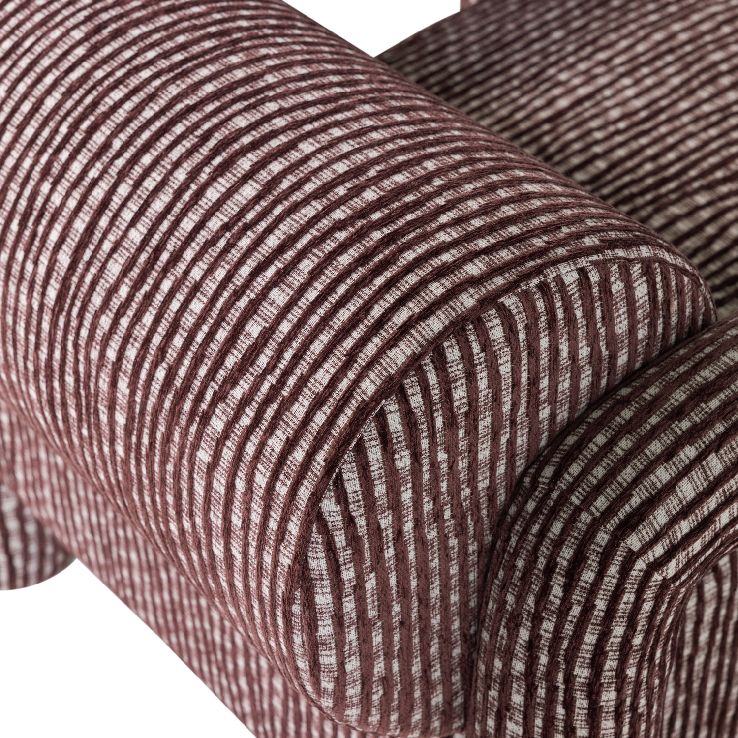 Sessel LENNY grau mit burgunderrot