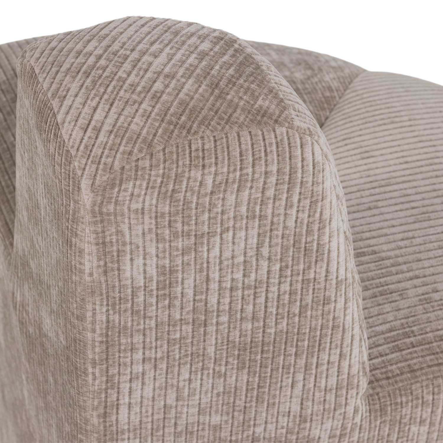 Modulares Sofa MOJO BENCH - abgerundetes Eckelement in beigem Cord