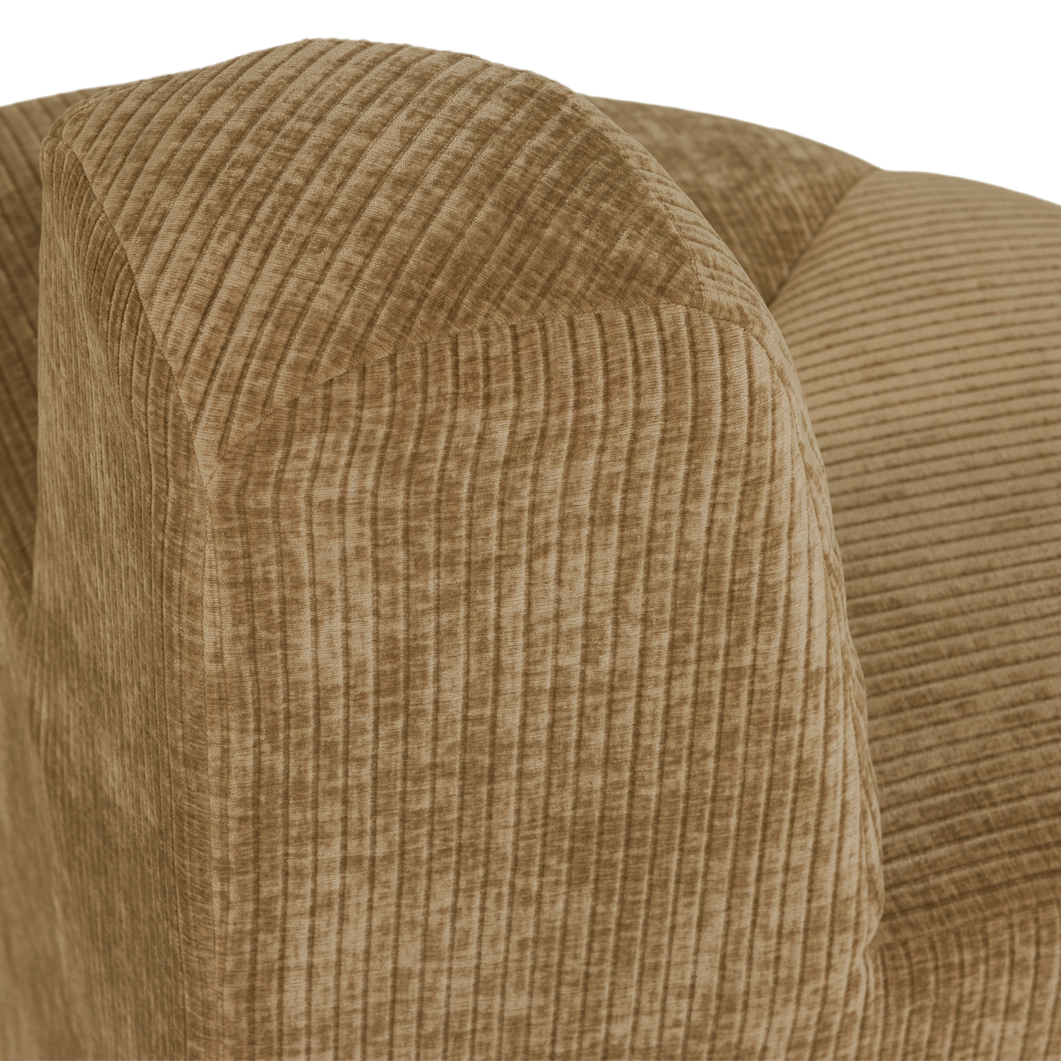 Sofa modułowa MOJO BENCH - element narożny zaokrąglony miodowy sztruks