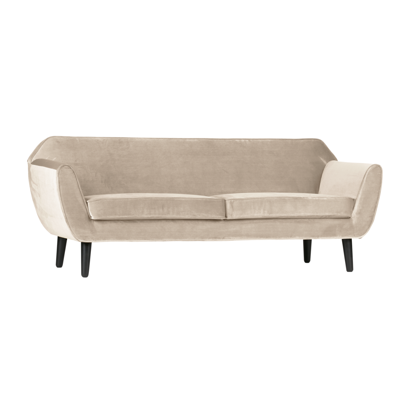 Sofa aksamitna 2,5-osobowa ROCCO złamany biały – Woood