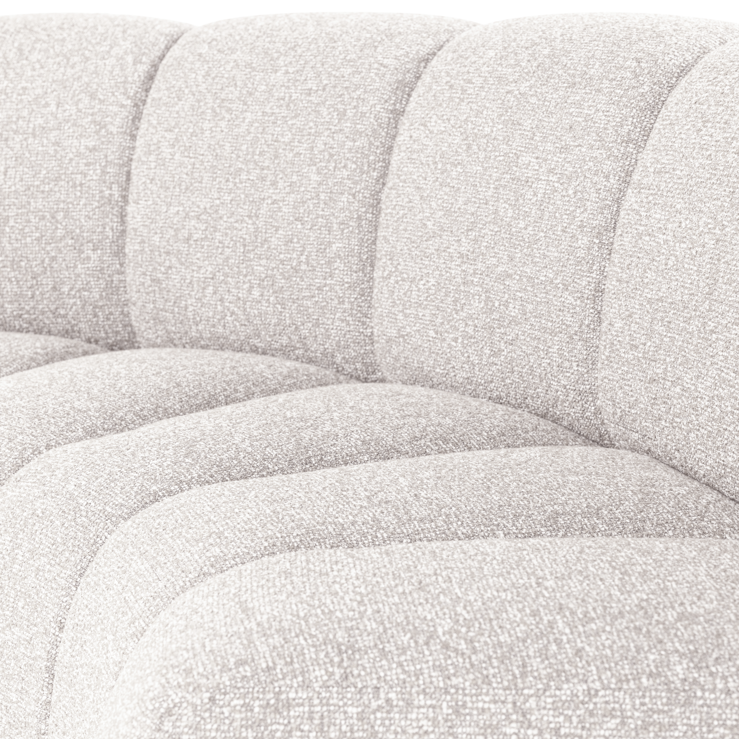 MOJO Modular Sofa - Curved Corner Element in Ecru Bouclé
