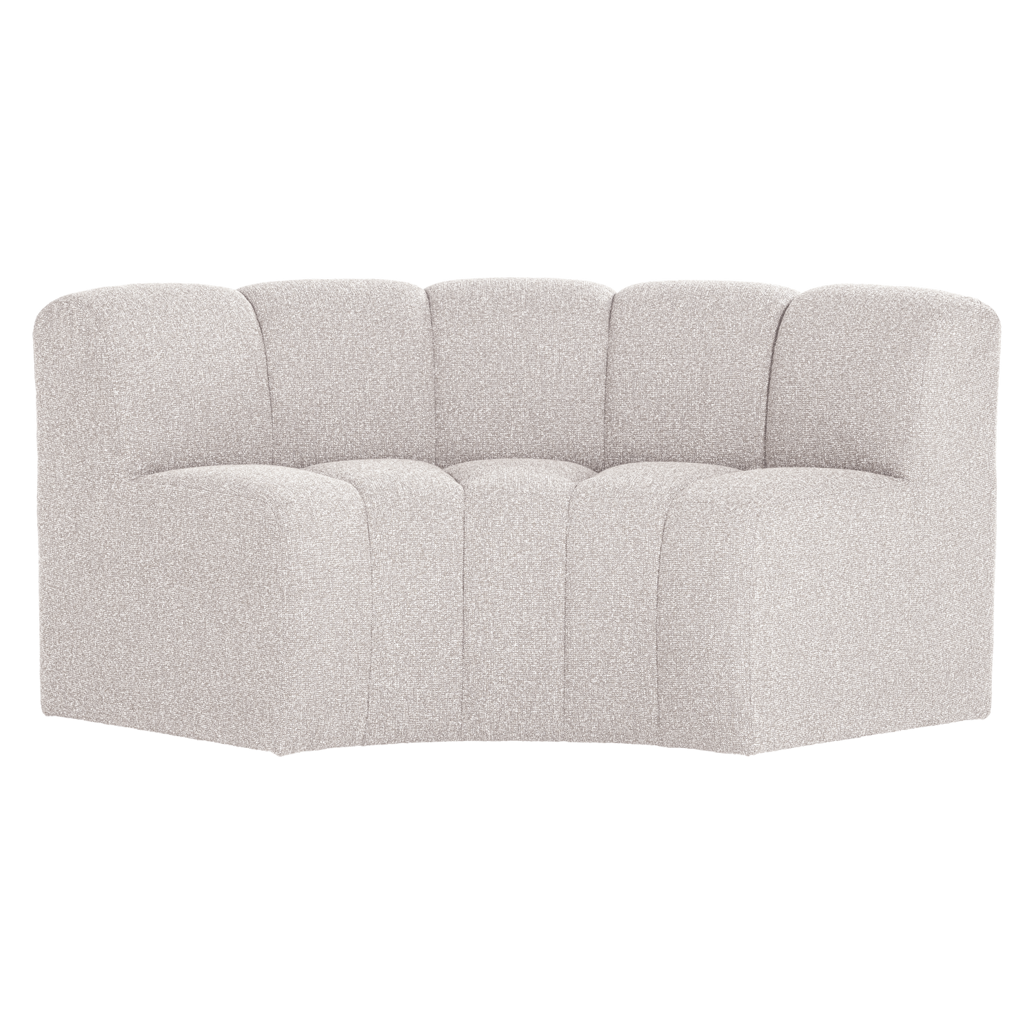 MOJO Modular Sofa - Curved Corner Element in Ecru Bouclé