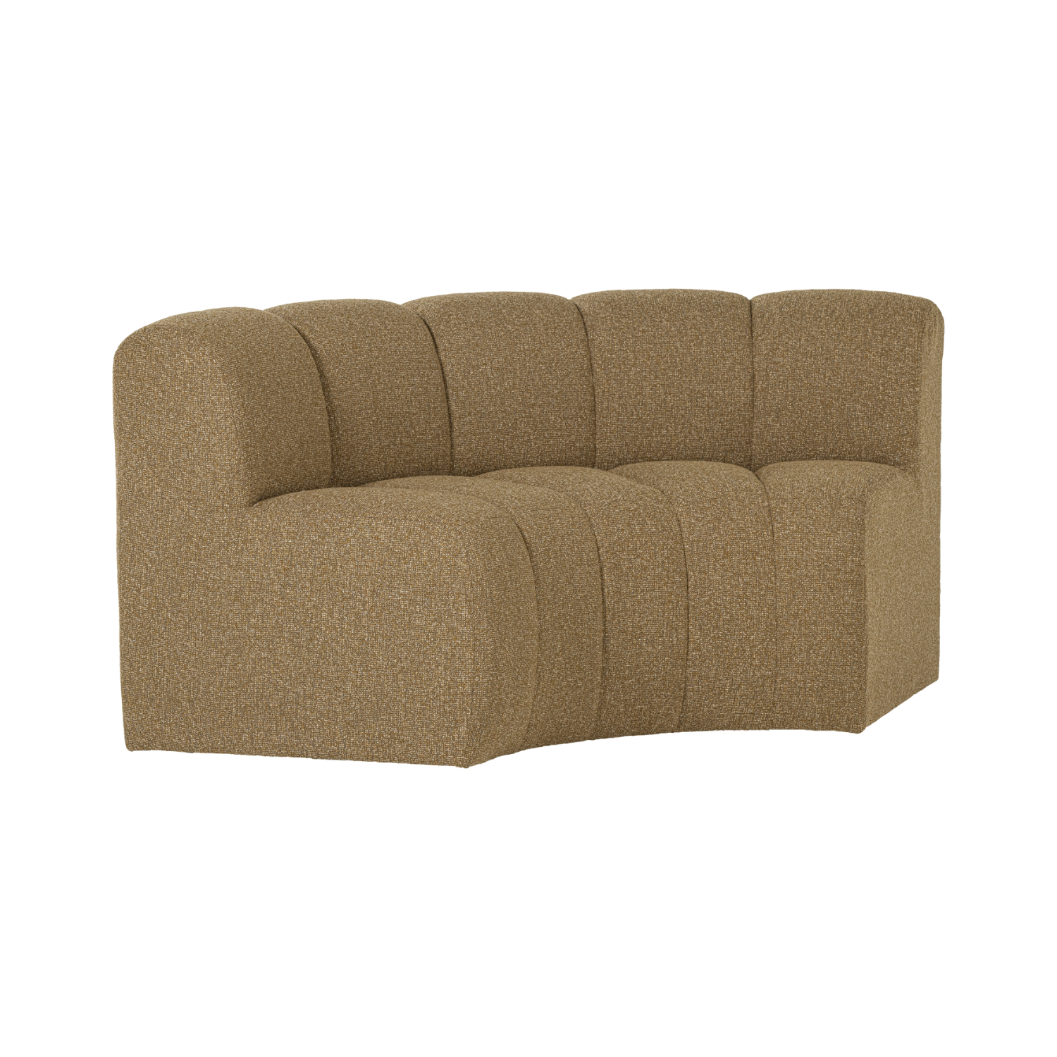 MOJO Modular Sofa - Honey Bouclé Curved Corner Element