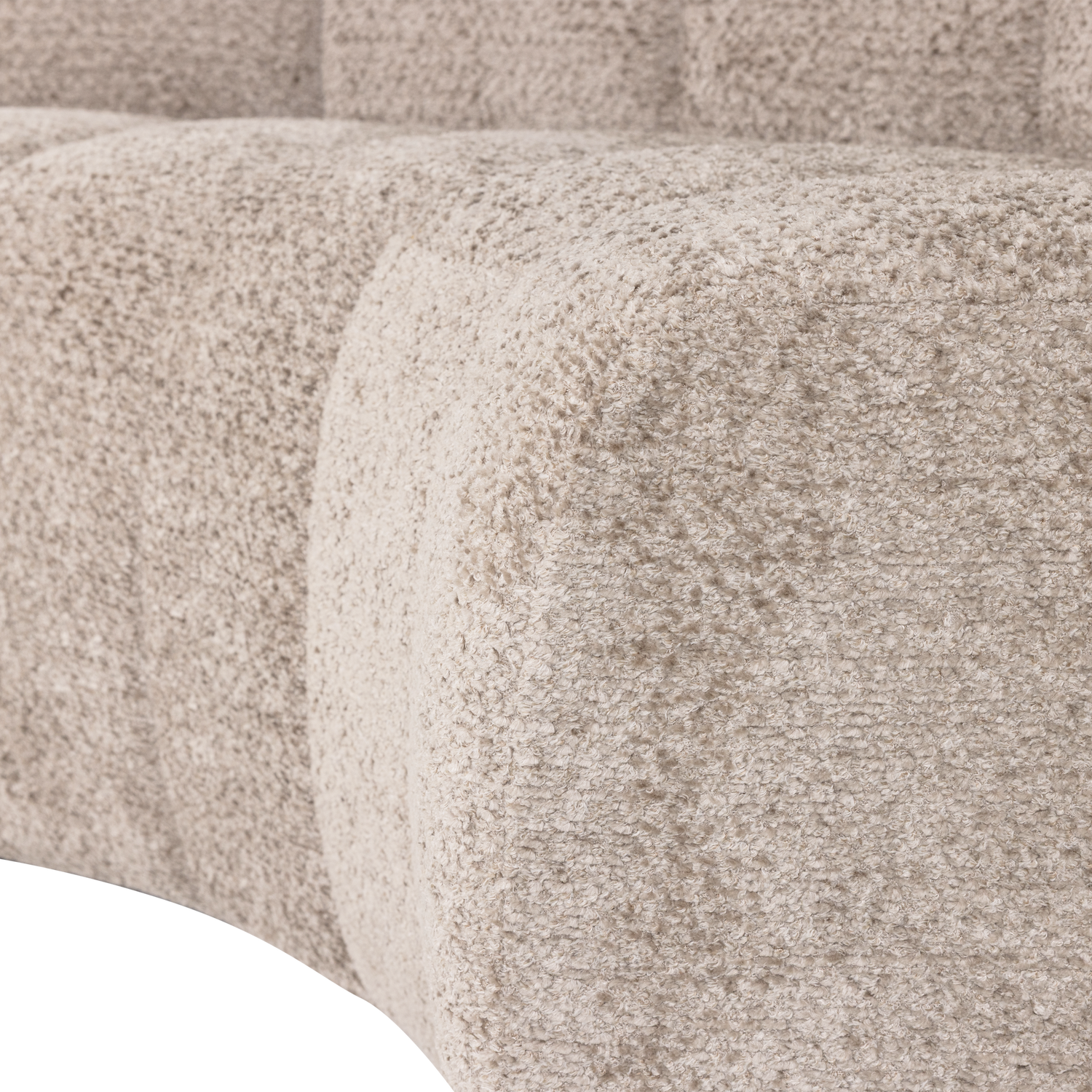 MOJO BENCH Modular Sofa - Curved Corner Element in Sandy Lambskin