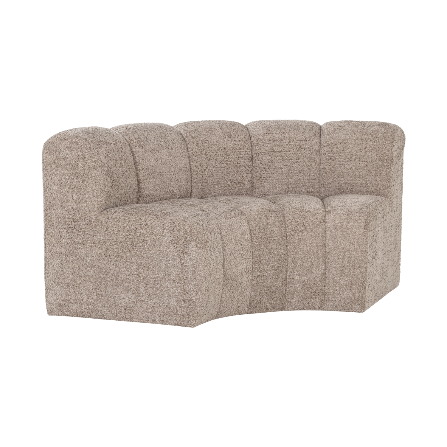 MOJO BENCH Modular Sofa - Curved Corner Element in Sandy Lambskin