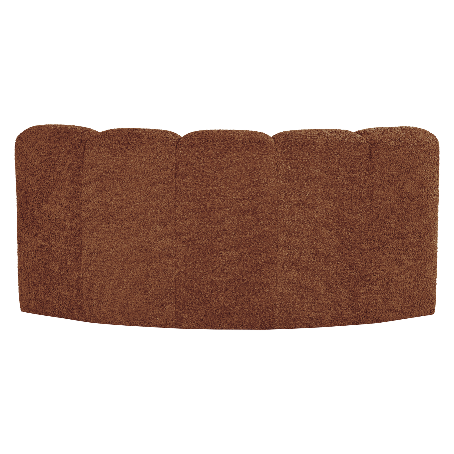 Sofa modułowa MOJO BENCH - element narożny półokrągły rdzawy brązowy baranek