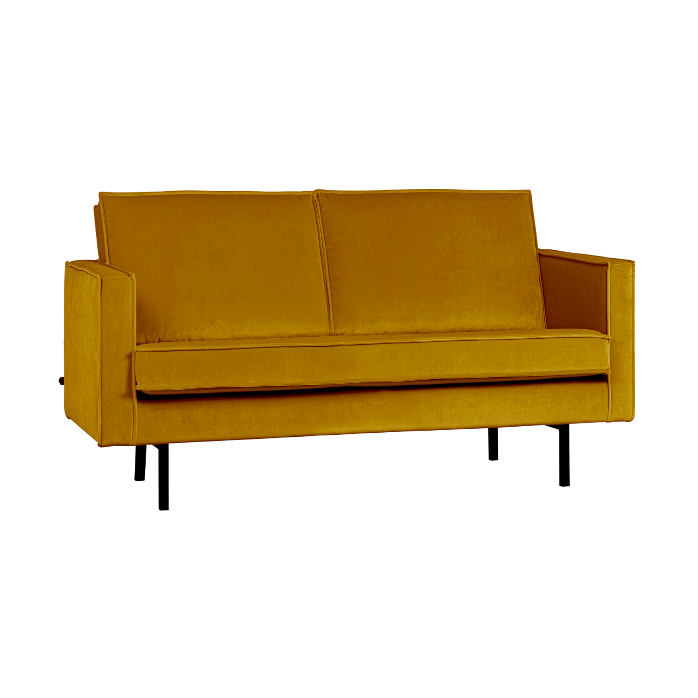 Sofa aksamitna 2-osobowa RODEO musztardowy – Woood