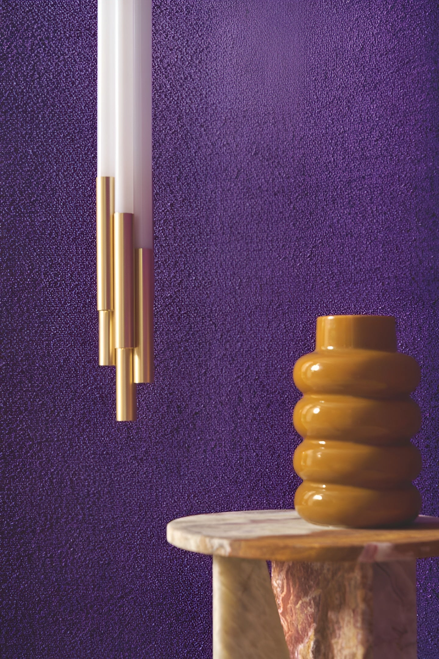 Textured textile wallpaper boucle ETREINTE - IMPERIAL GREEN imperial green