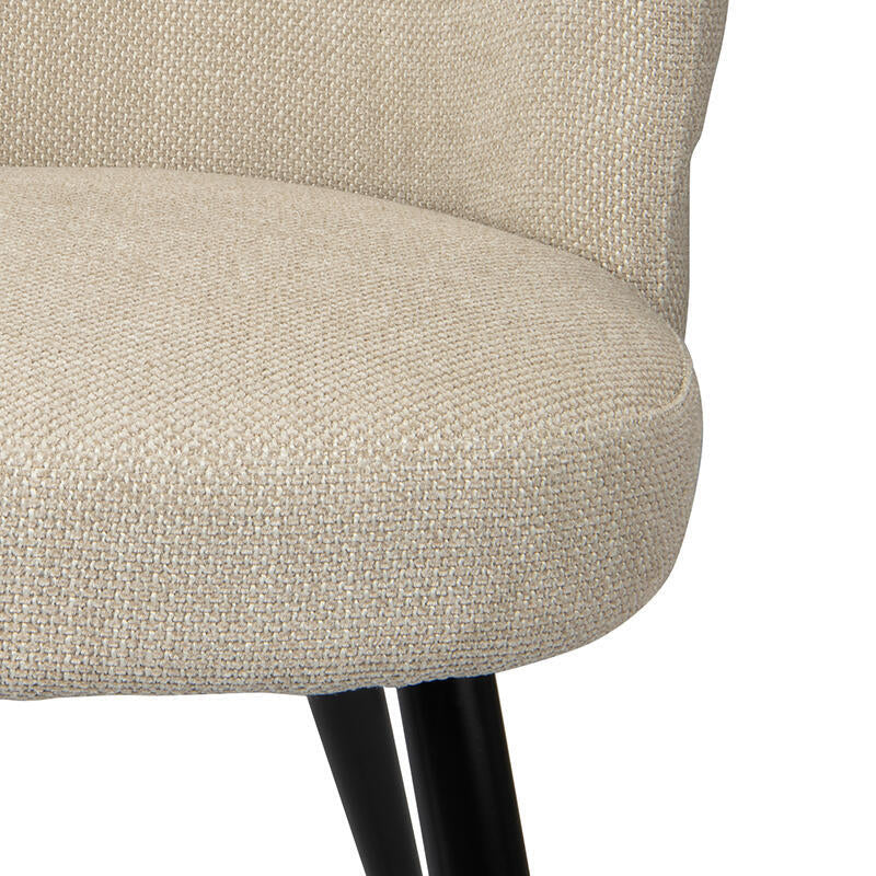 Krzesło CLOUD jasnobeżowy z czarną podstawą