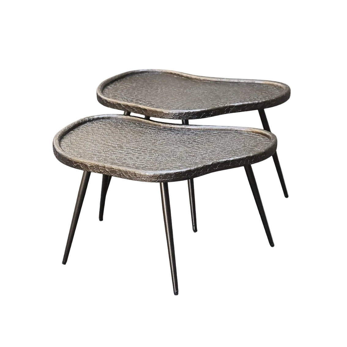 Zestaw stolików kawowych BEAN brązowe złoto – Richmond Interiors