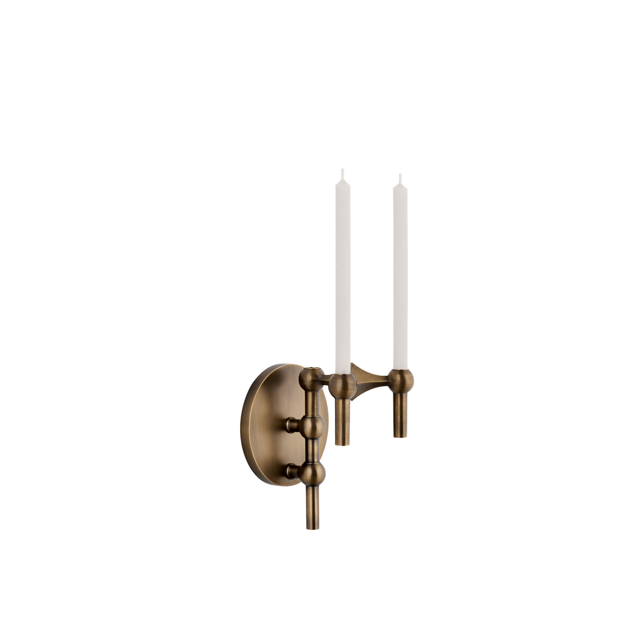 Wandkerze STOFF NAGEL brüniertes Messing