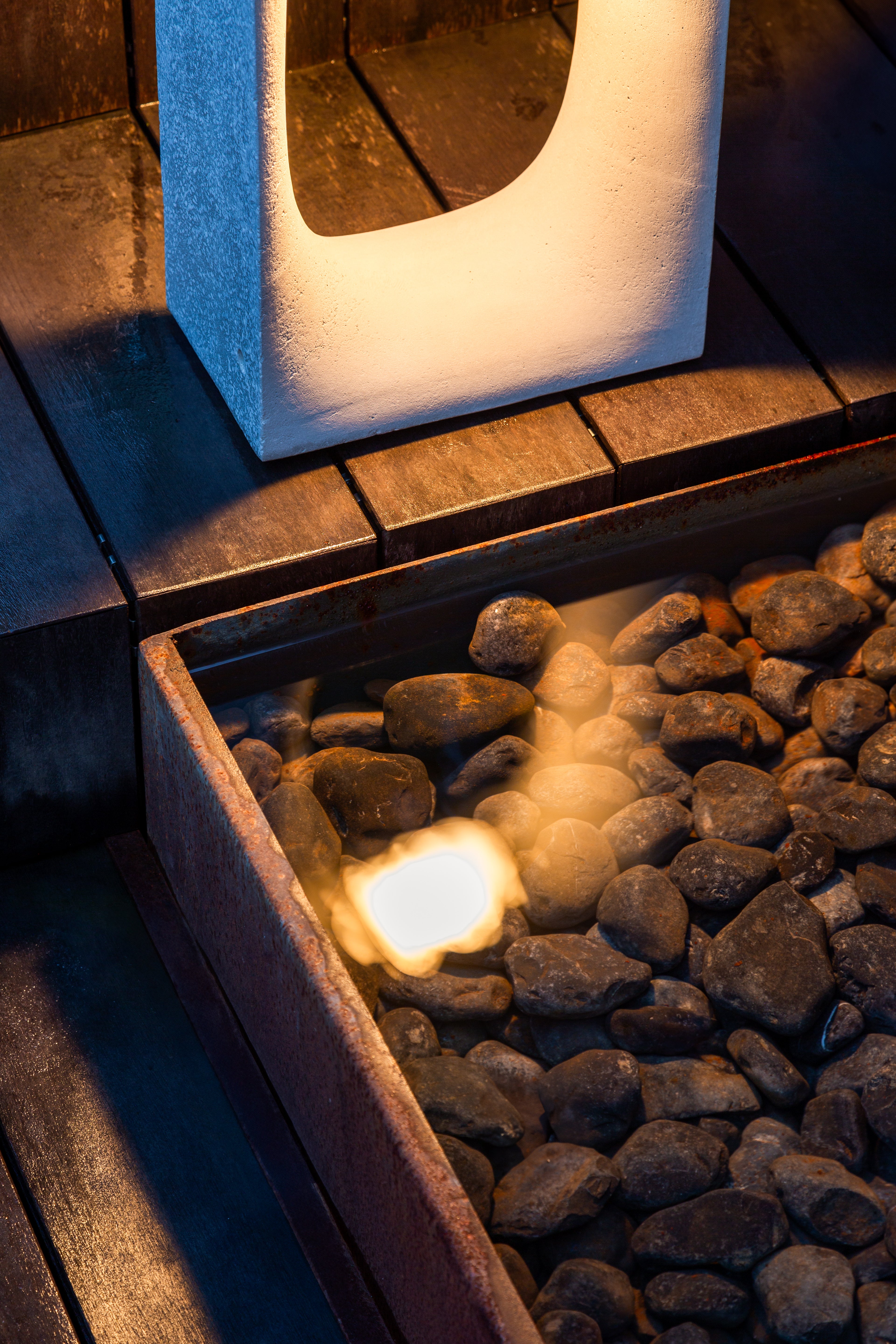 Lampa zewnętrzna JAN szary beton z marmurem – Martinelli Luce