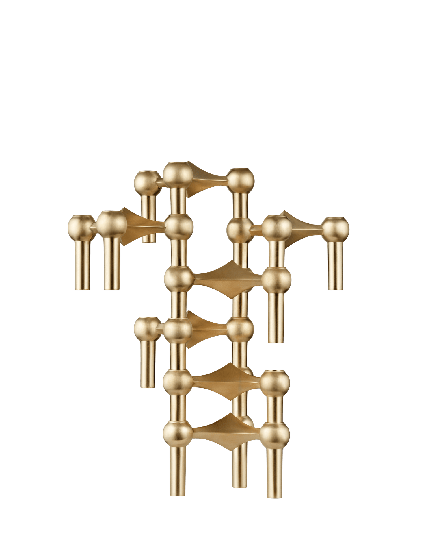 Świecznik STOFF NAGEL szczotkowany mosiądz