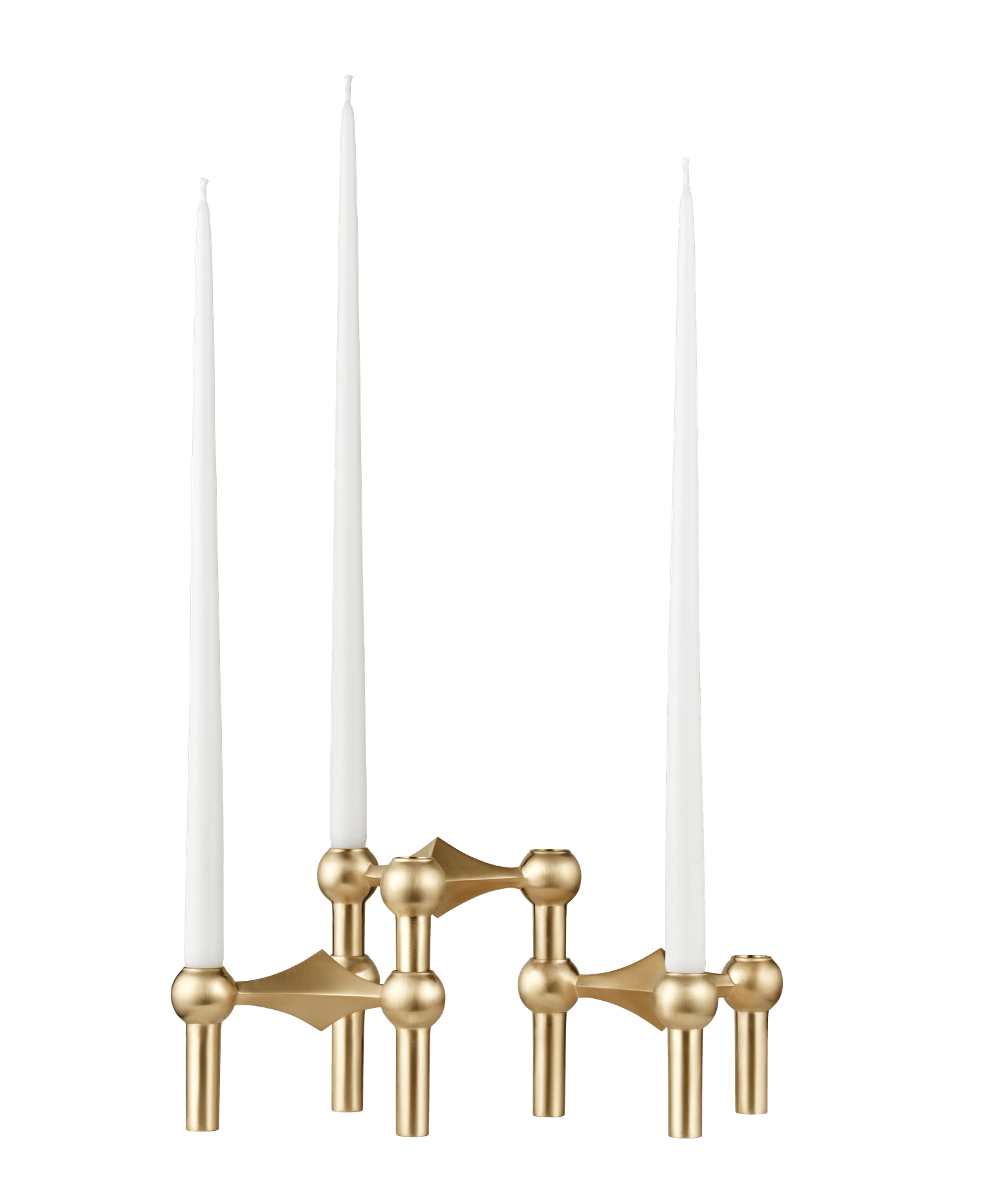 STOFF NAGEL Brushed Brass Candle Holder Set