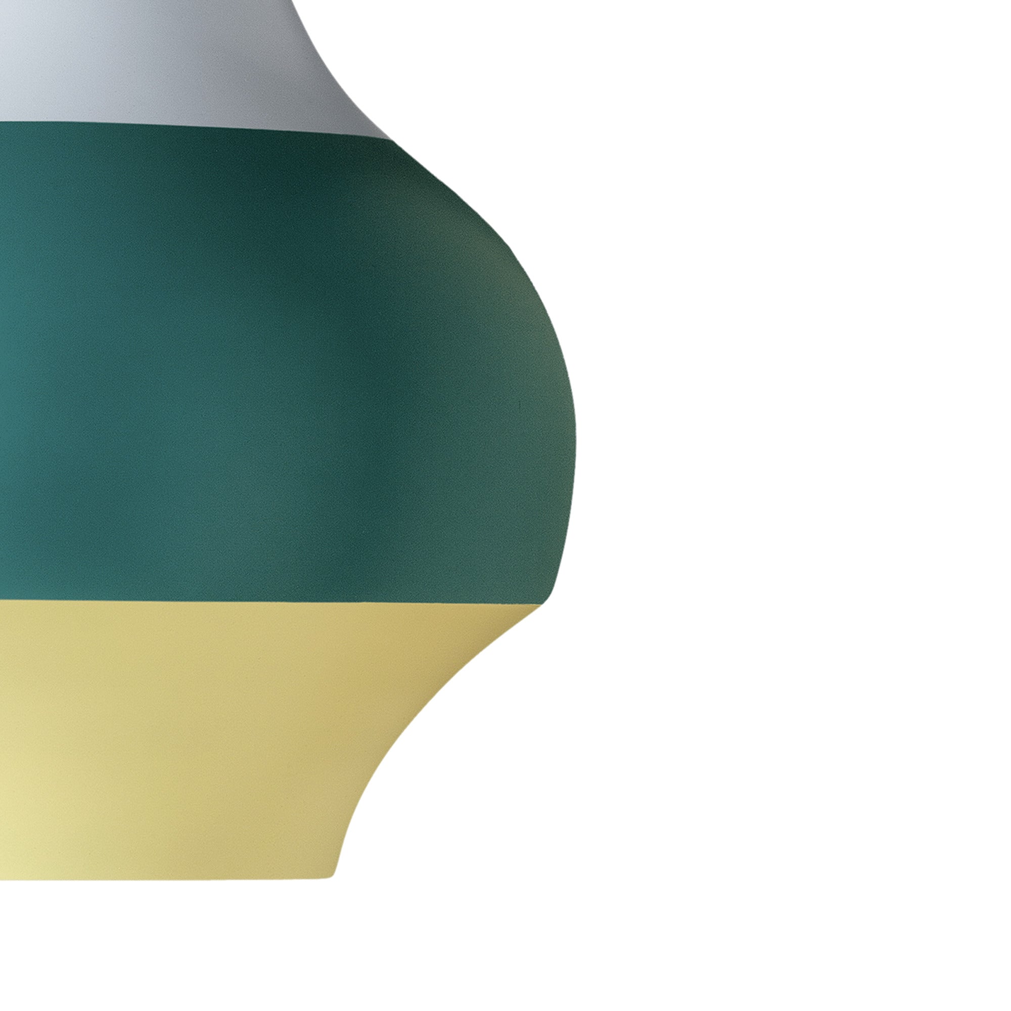 Lampa wisząca CIRQUE żółto-zielono-niebieski z czerwoną końcówką