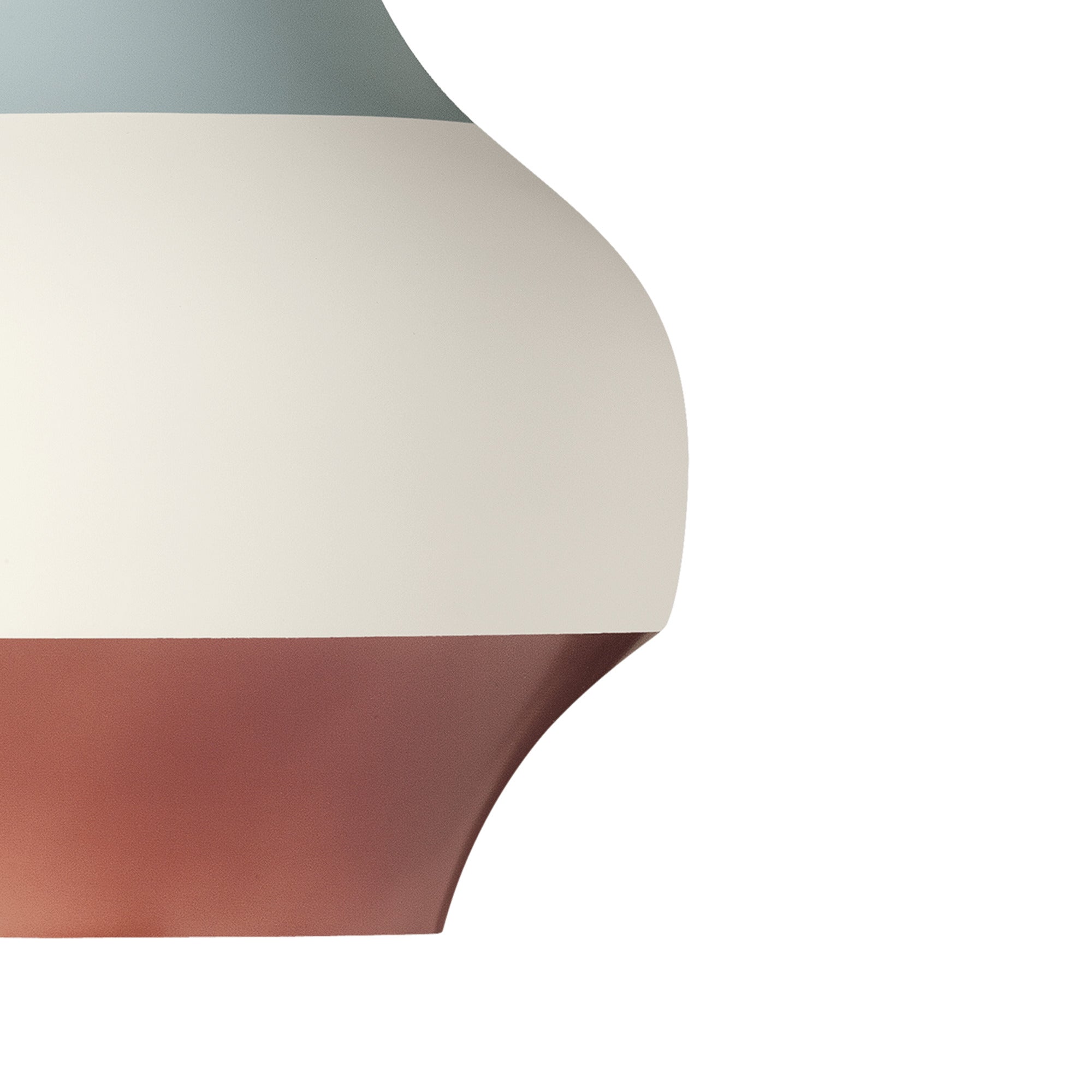 Lampa wisząca CIRQUE miedziano-biało-niebieski z żółtą końcówką