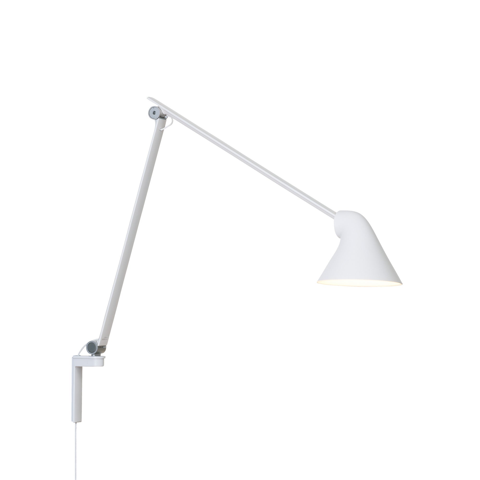 Adjustable wall lamp with arm NJP white