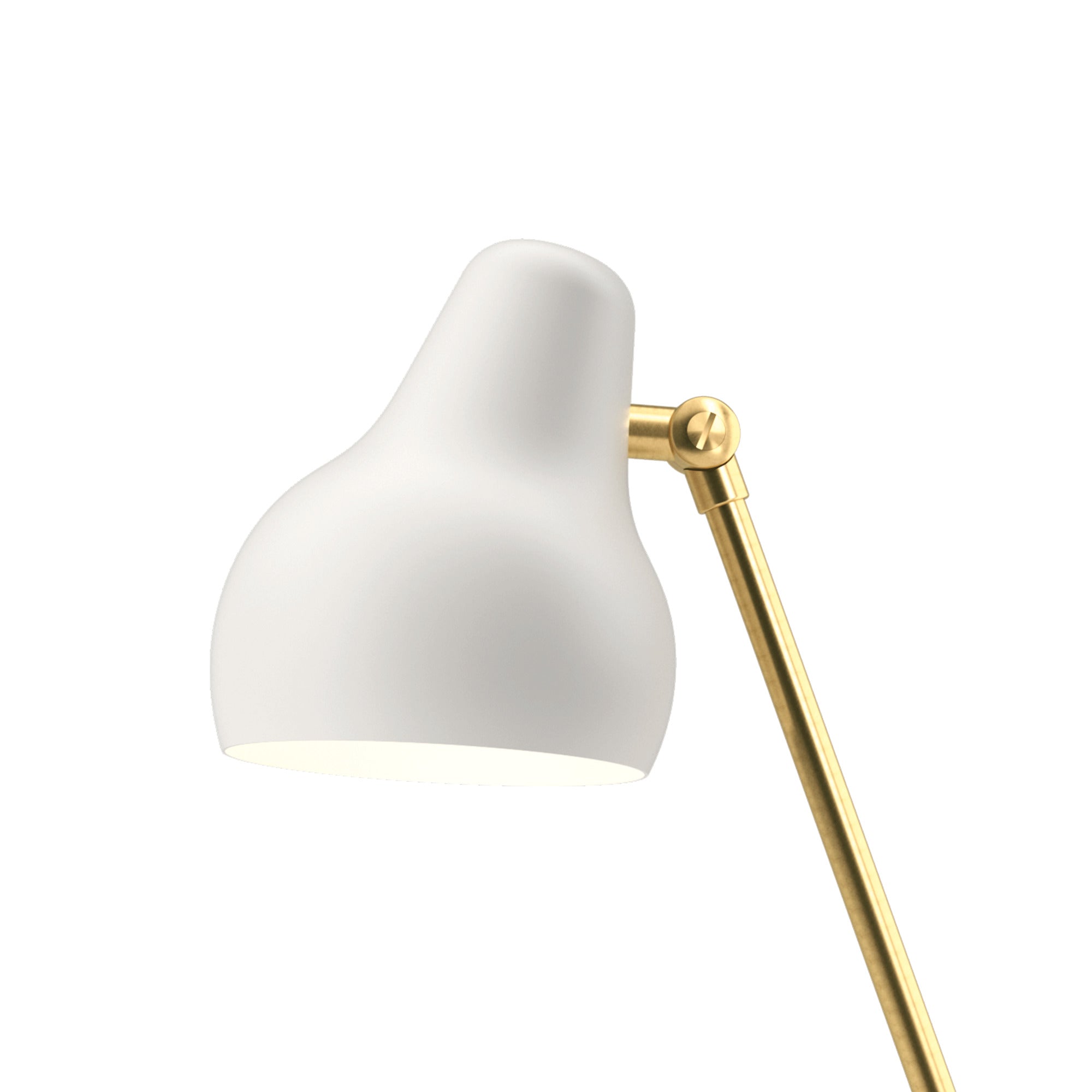 VL 38 Table Lamp White with Gold Finish