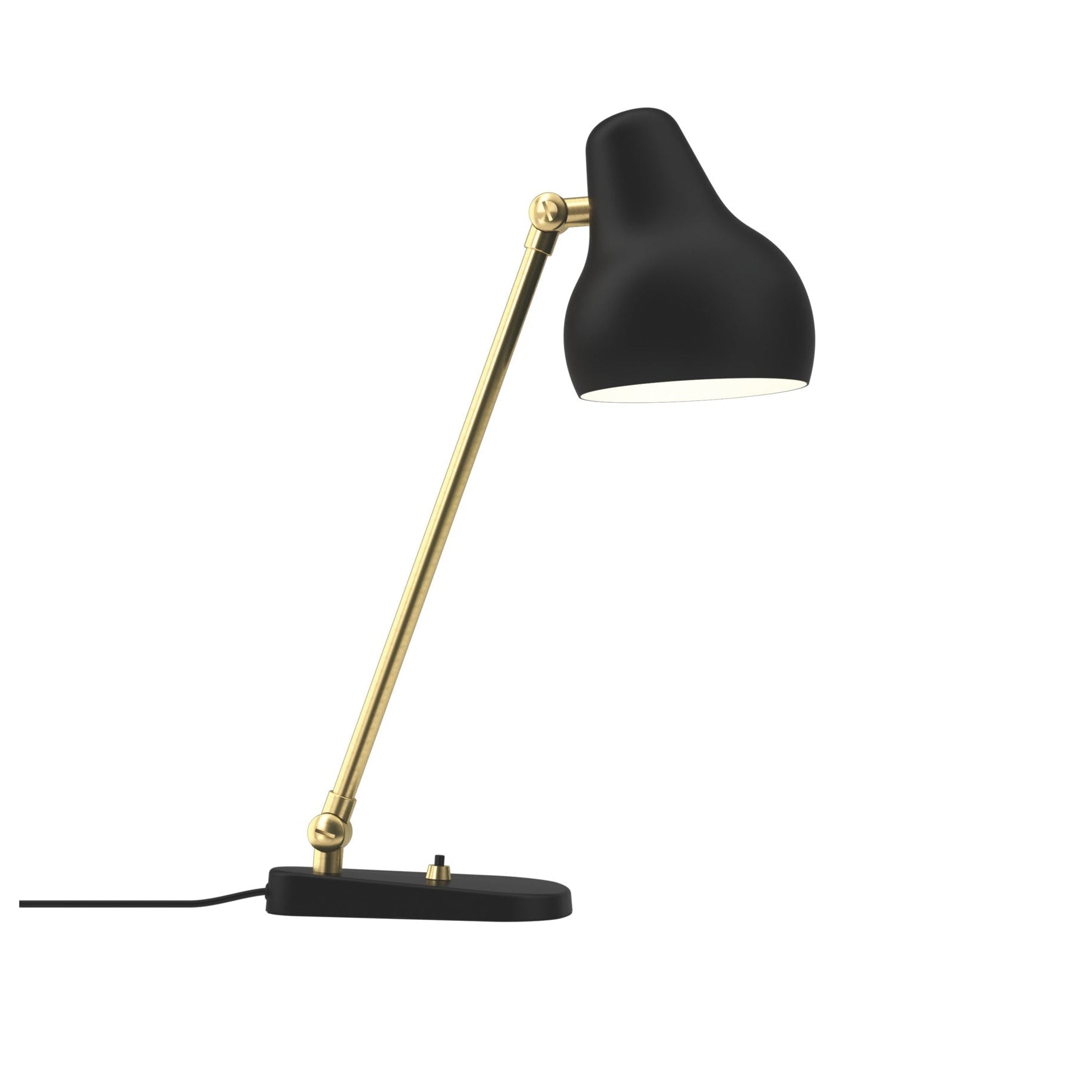 Tischlampe VL 38 schwarz mit goldener Veredelung