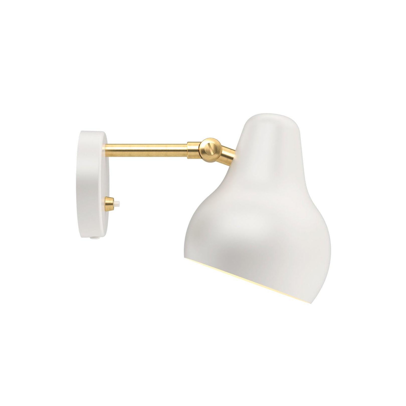 VL 38 wall lamp white with gold finish