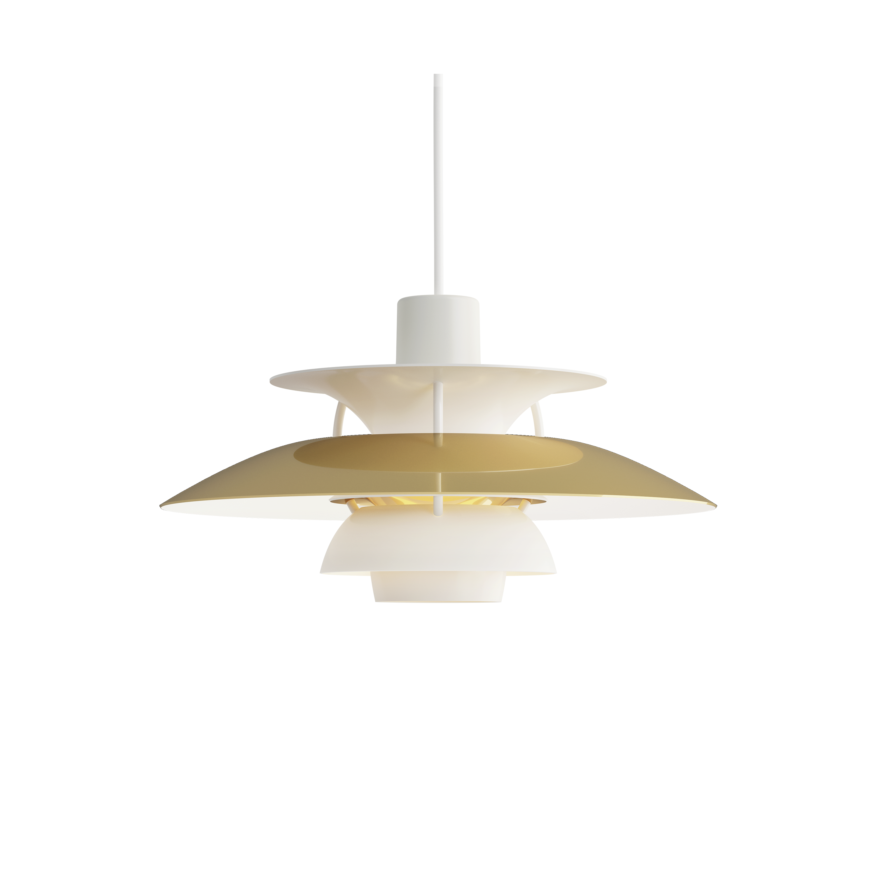 Lampa wisząca PH 5 biały ze złotym