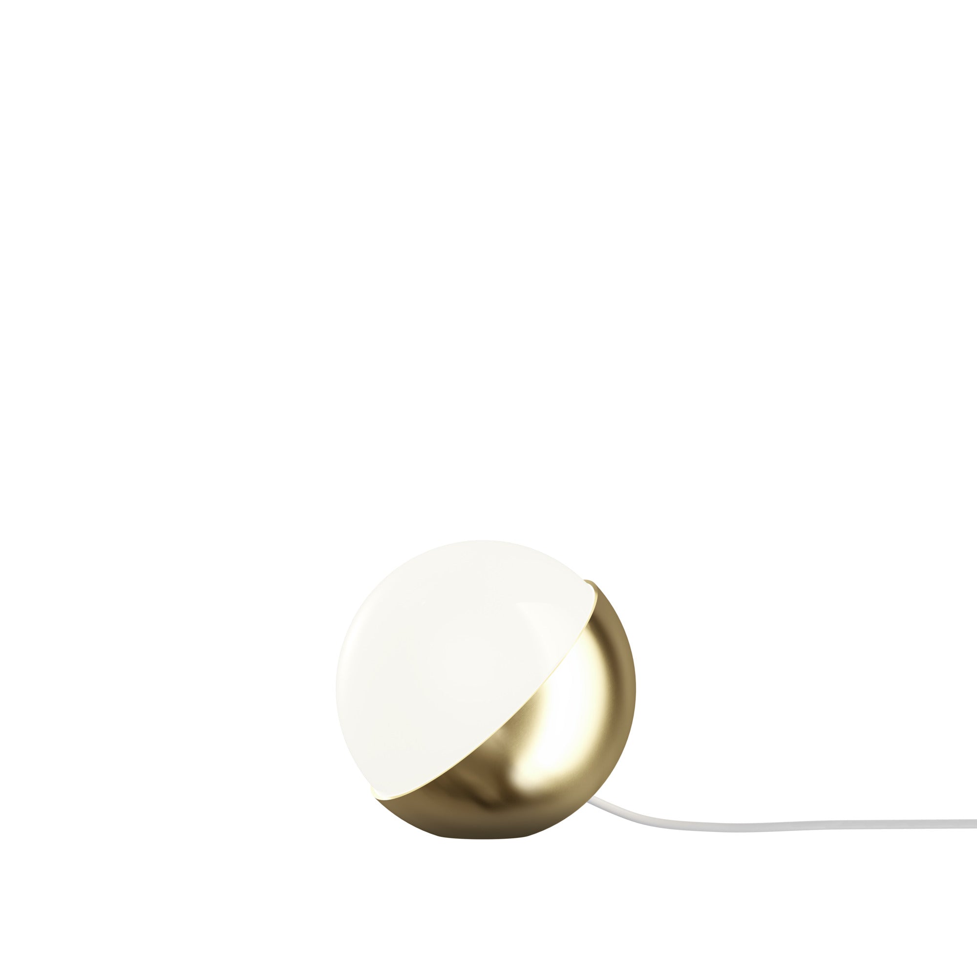 Lampa VL STUDIO biały z mosiężną podstawą