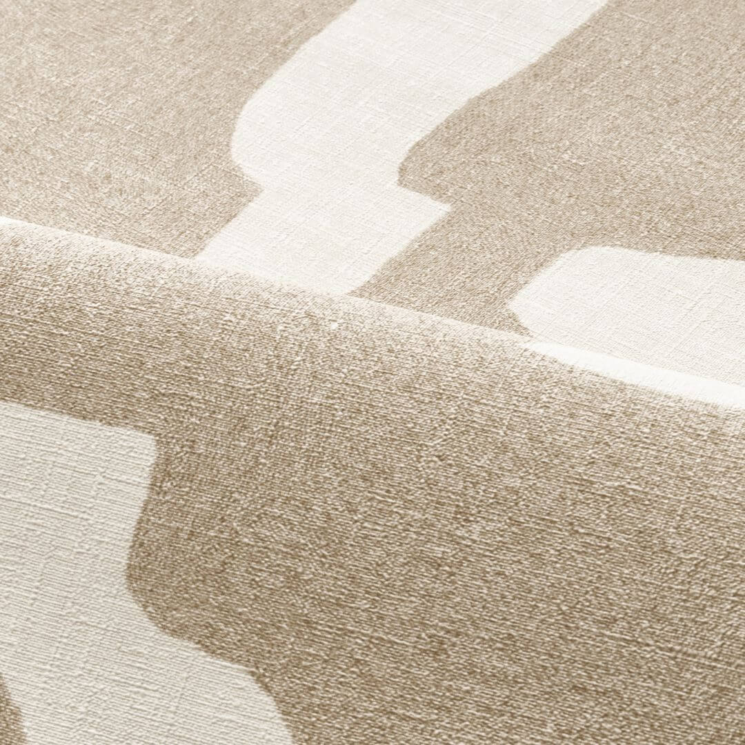 Tapeta w organiczne kształty SERAN - RAYON DE LUNE beżowy