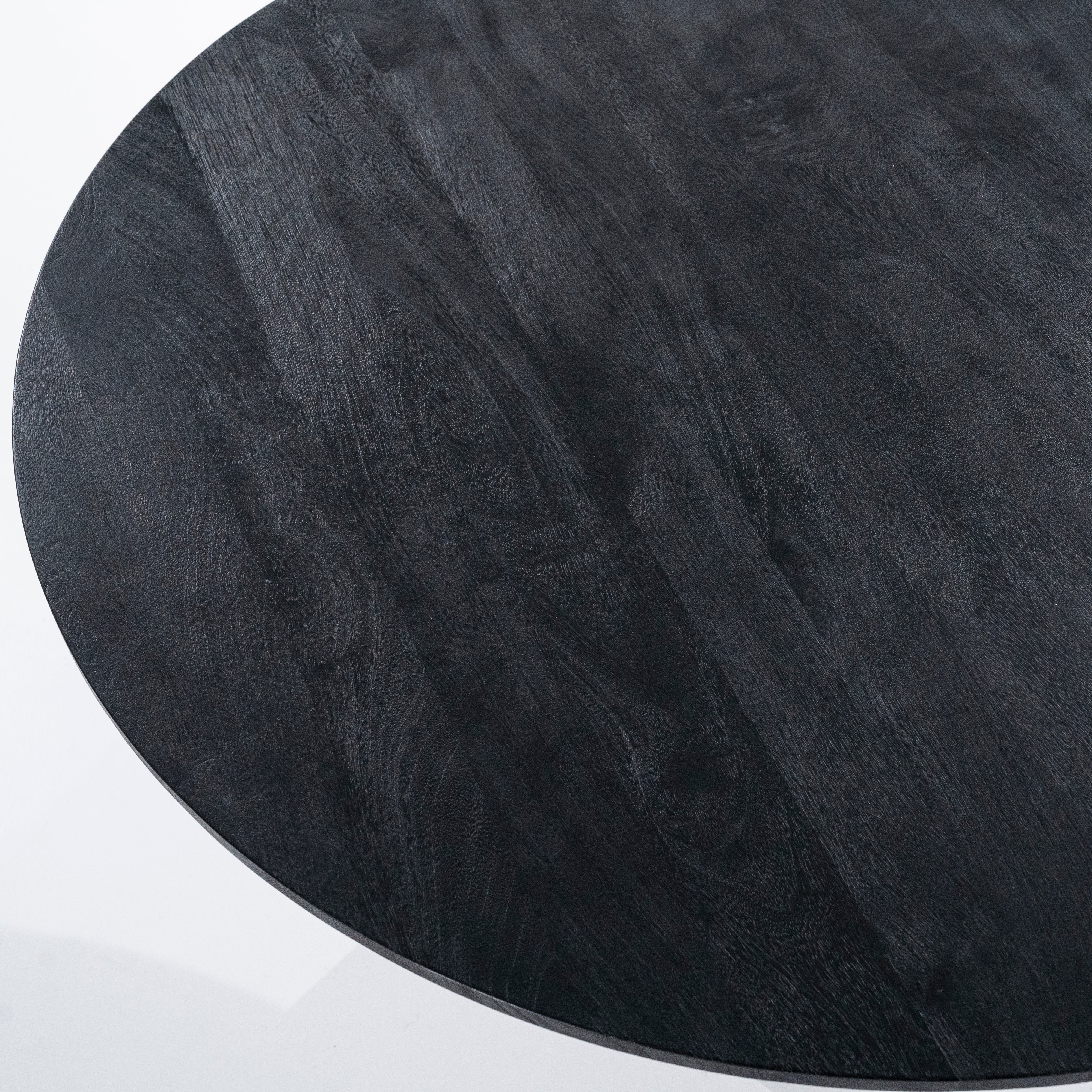 ARON Round Table Black Mango Wood