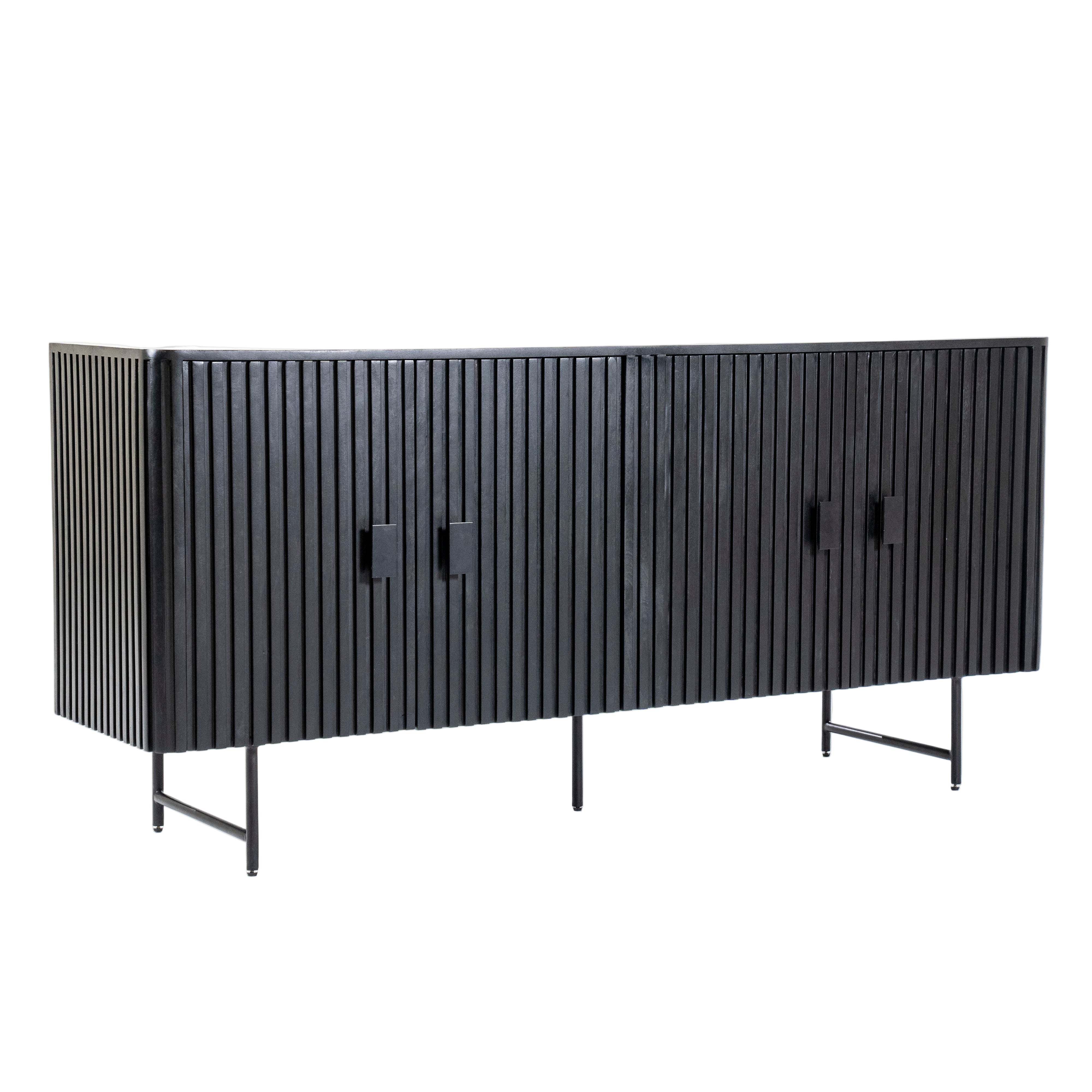 REMI chest of drawers black mango wood