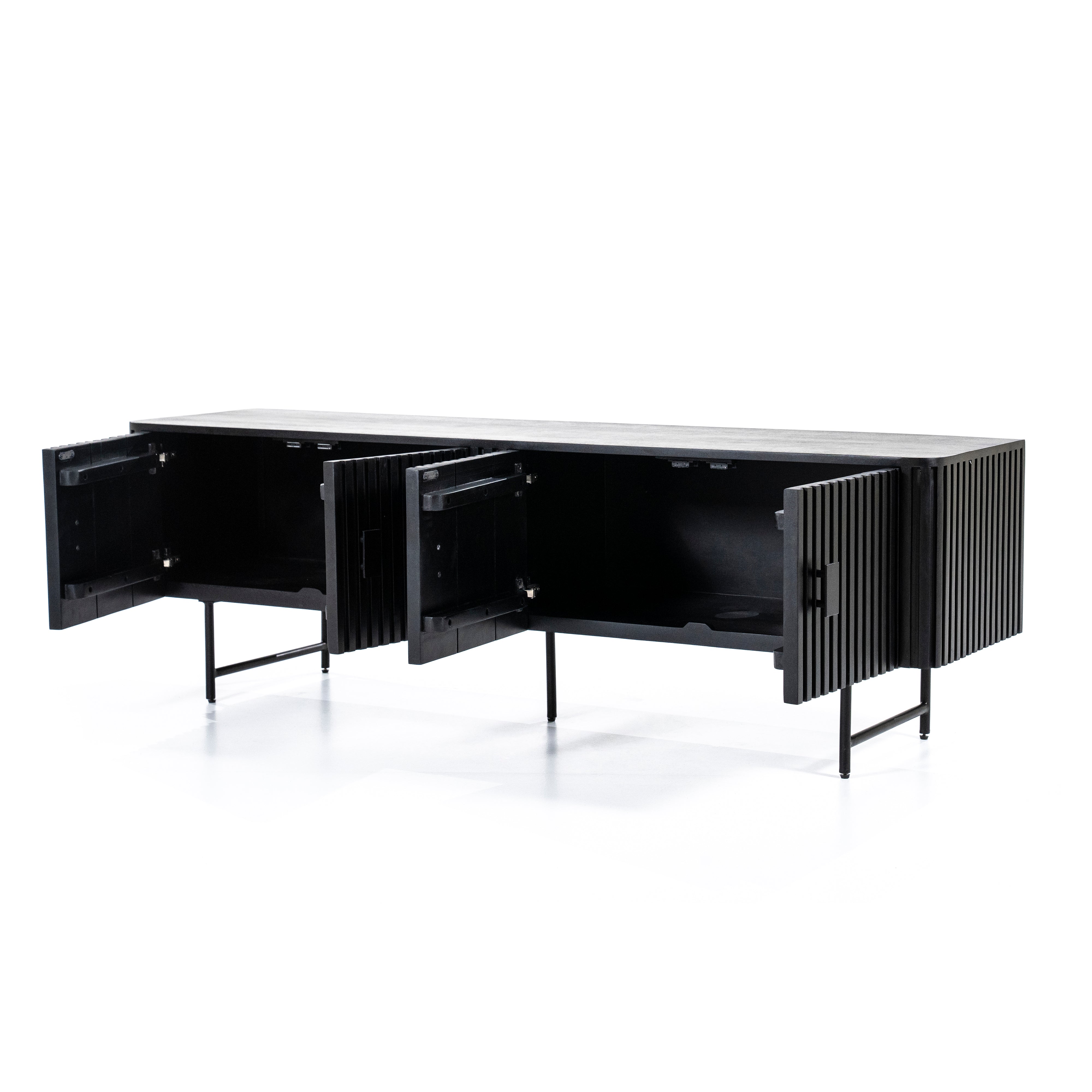 REMI TV cabinet black mango wood