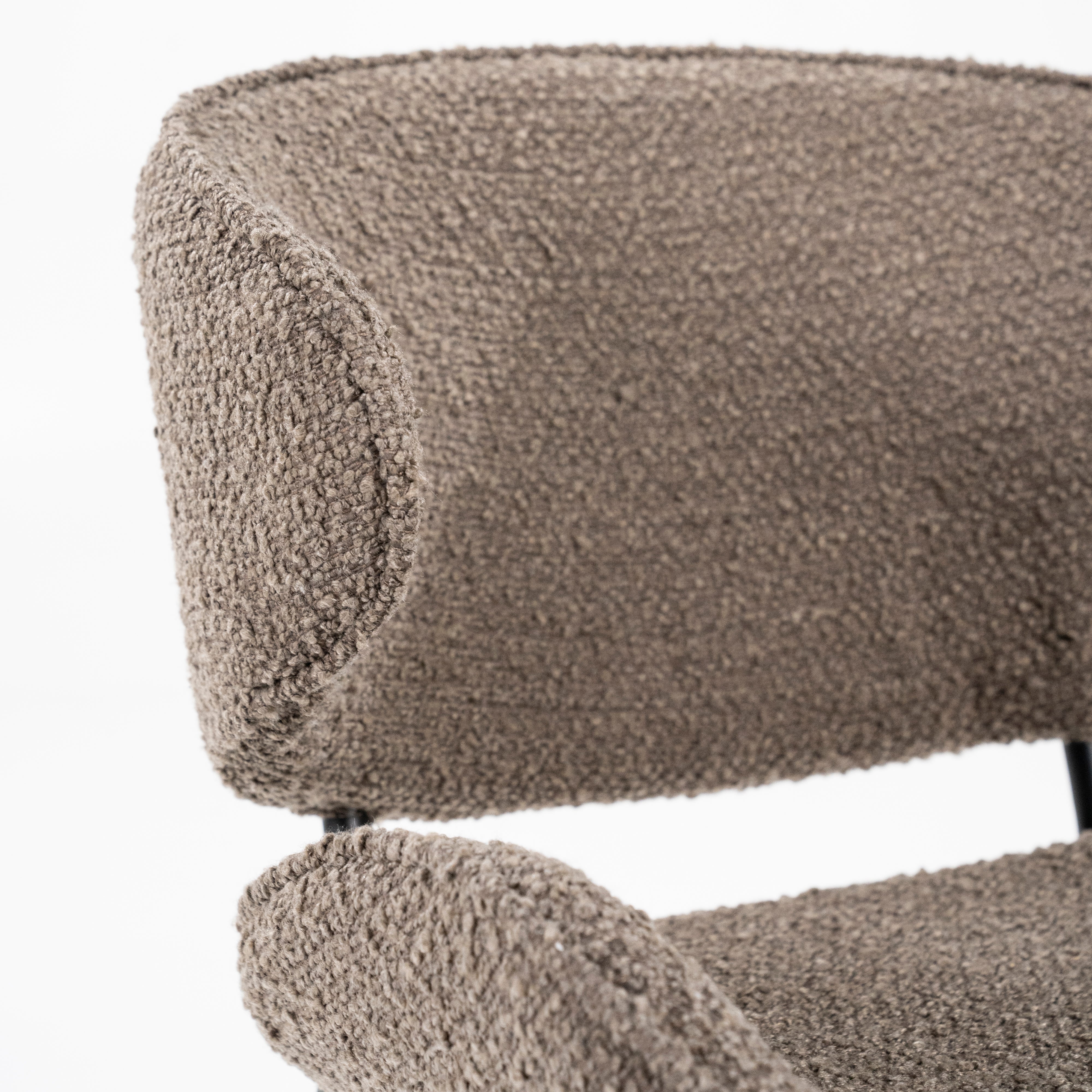 Krzesło TESS brązowy z czarną podstawą