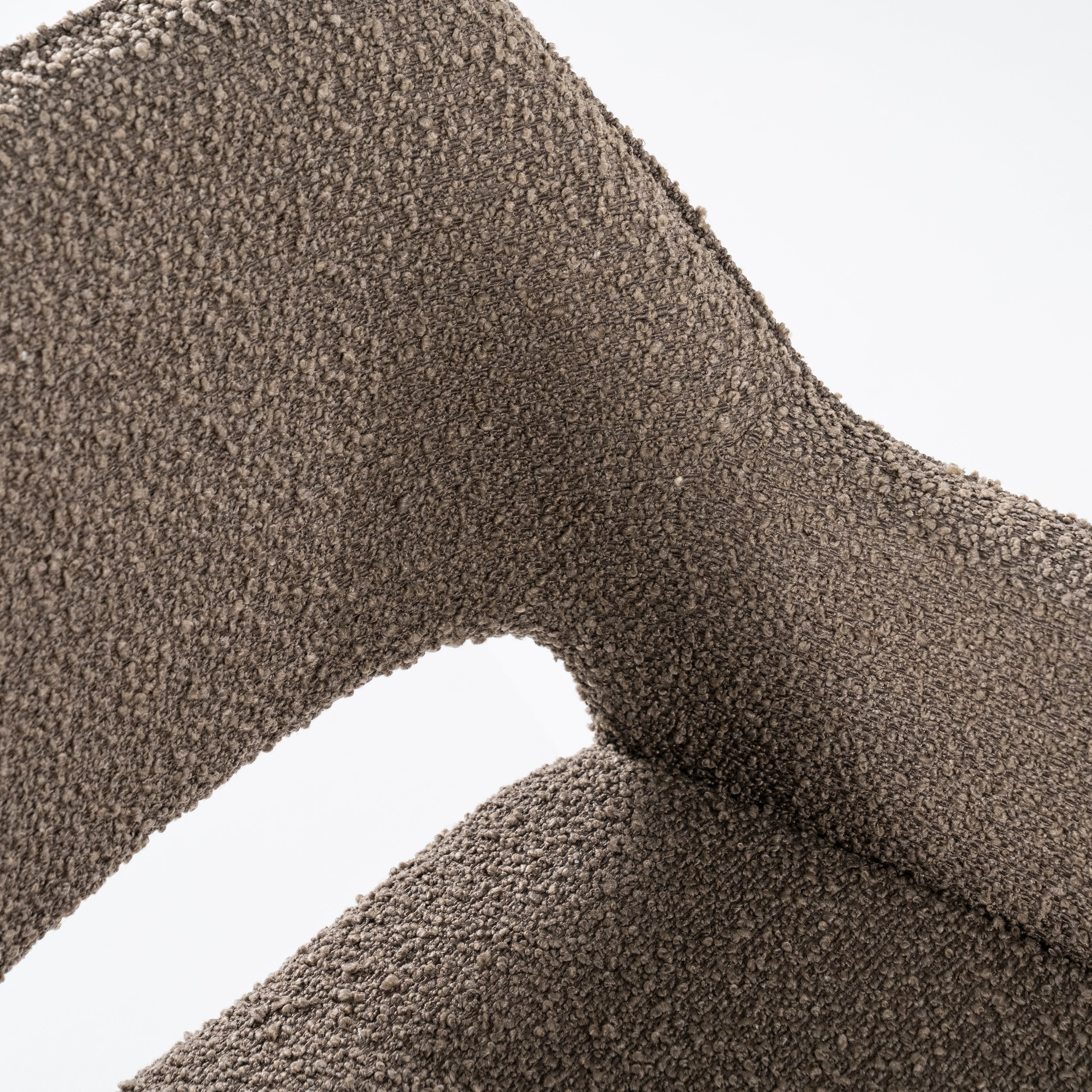 Krzesło FABIO ciemnobrązowy z czarną podstawą