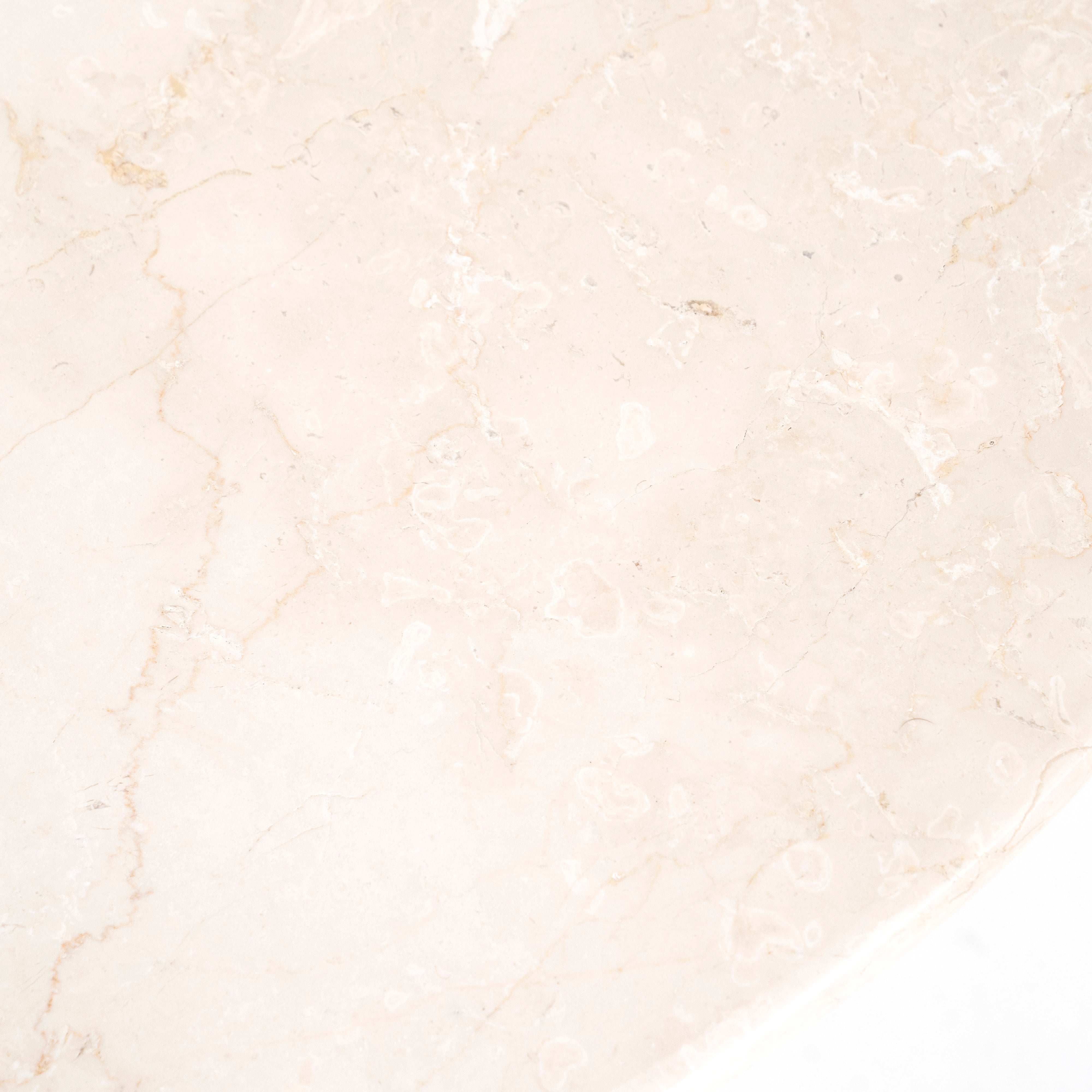 SARA light beige travertine coffee table with mango wood