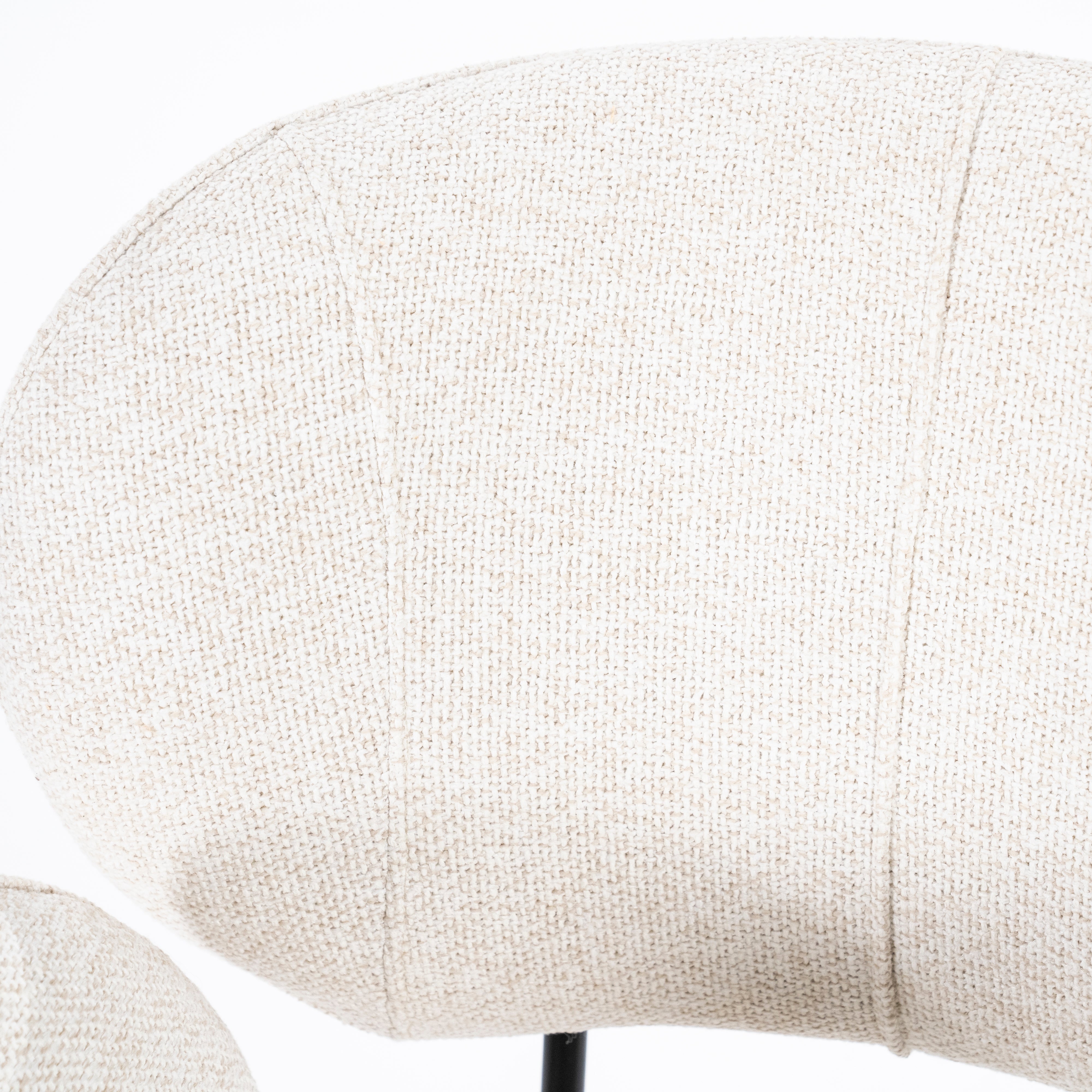 Krzesło ROSALIN kremowy z czarną podstawą