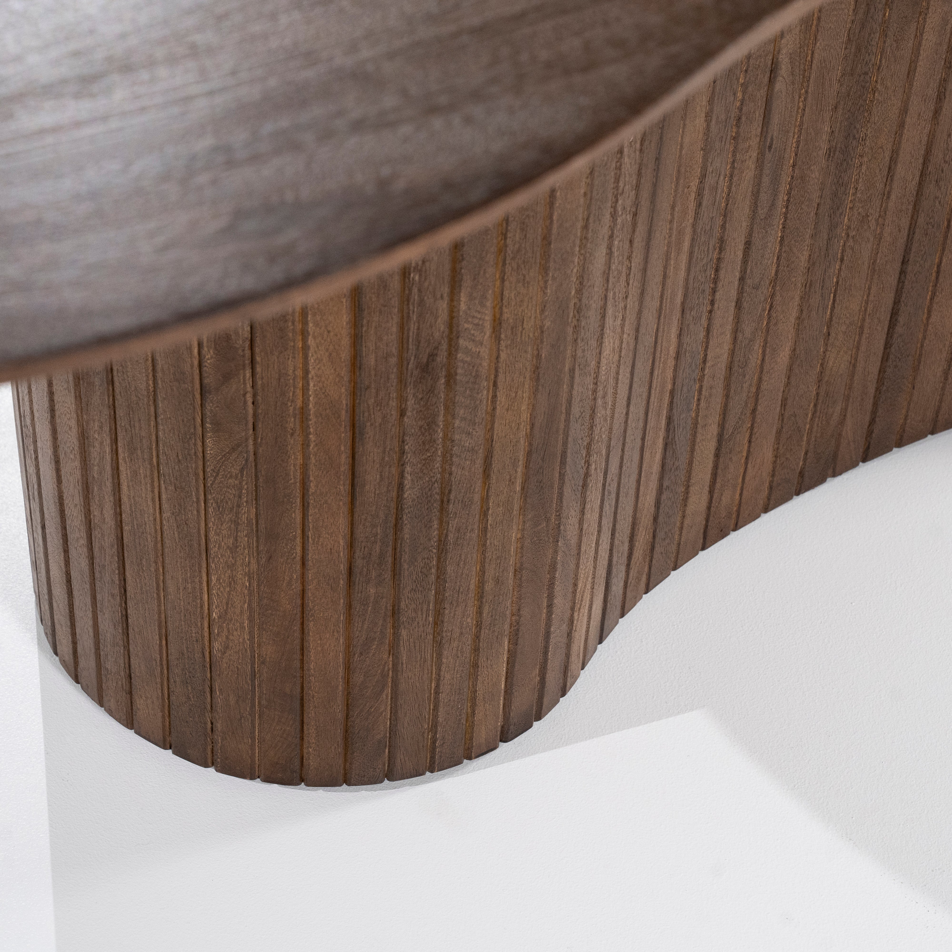 Stół owalny JORDY ciemnobrązowe drewno mango