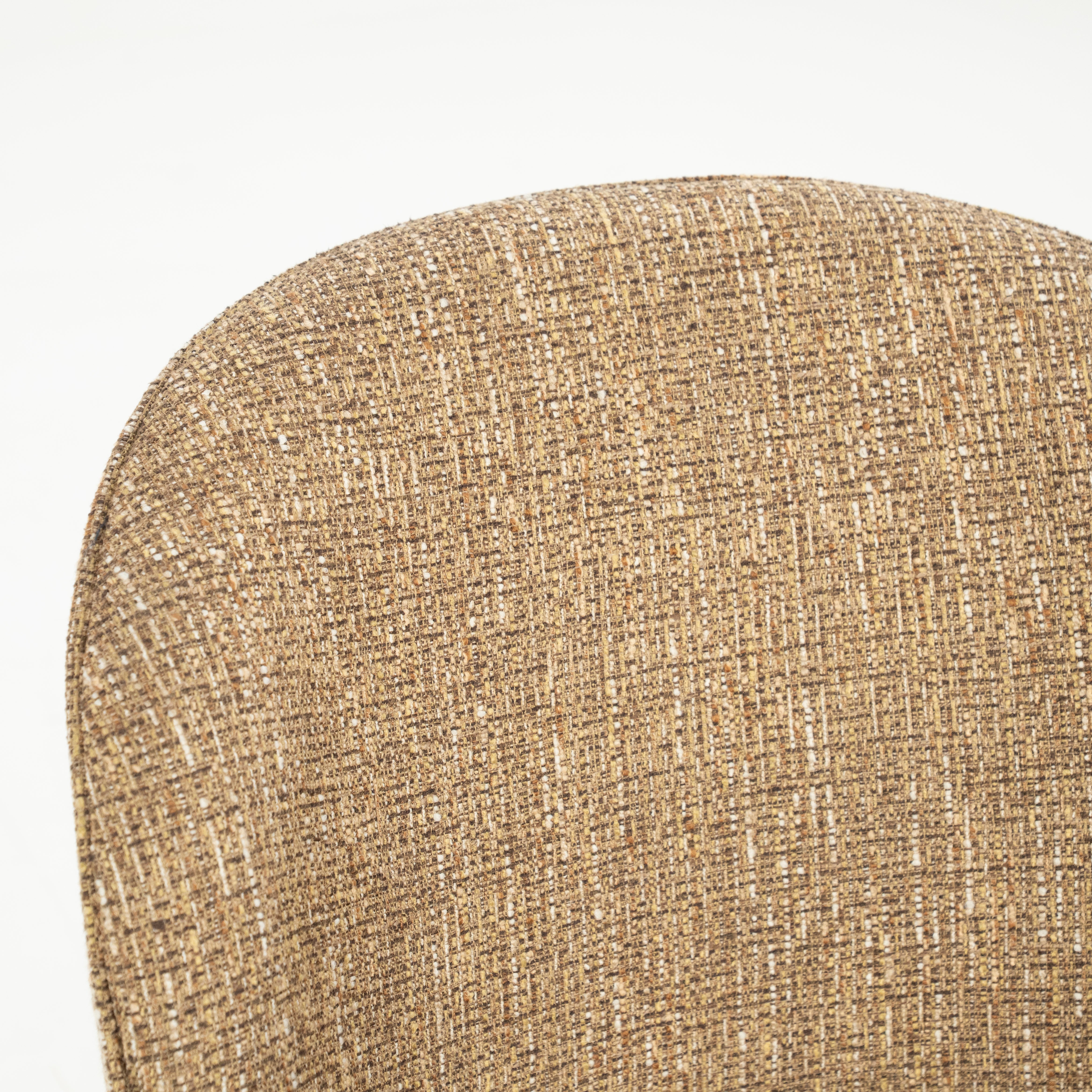 Krzesło obrotowe MOLLY taupe z kremową podstawą