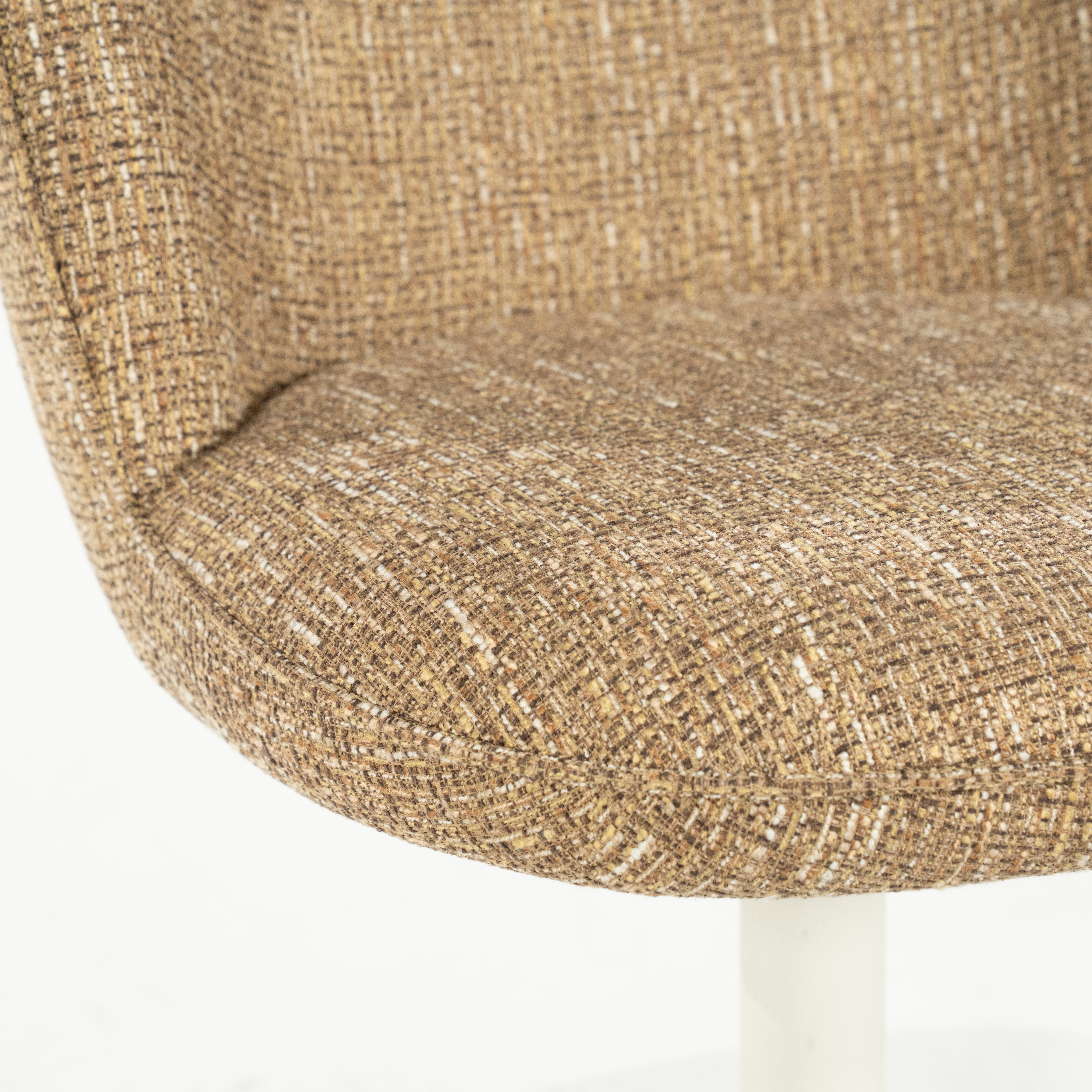 Krzesło obrotowe MOLLY taupe z kremową podstawą