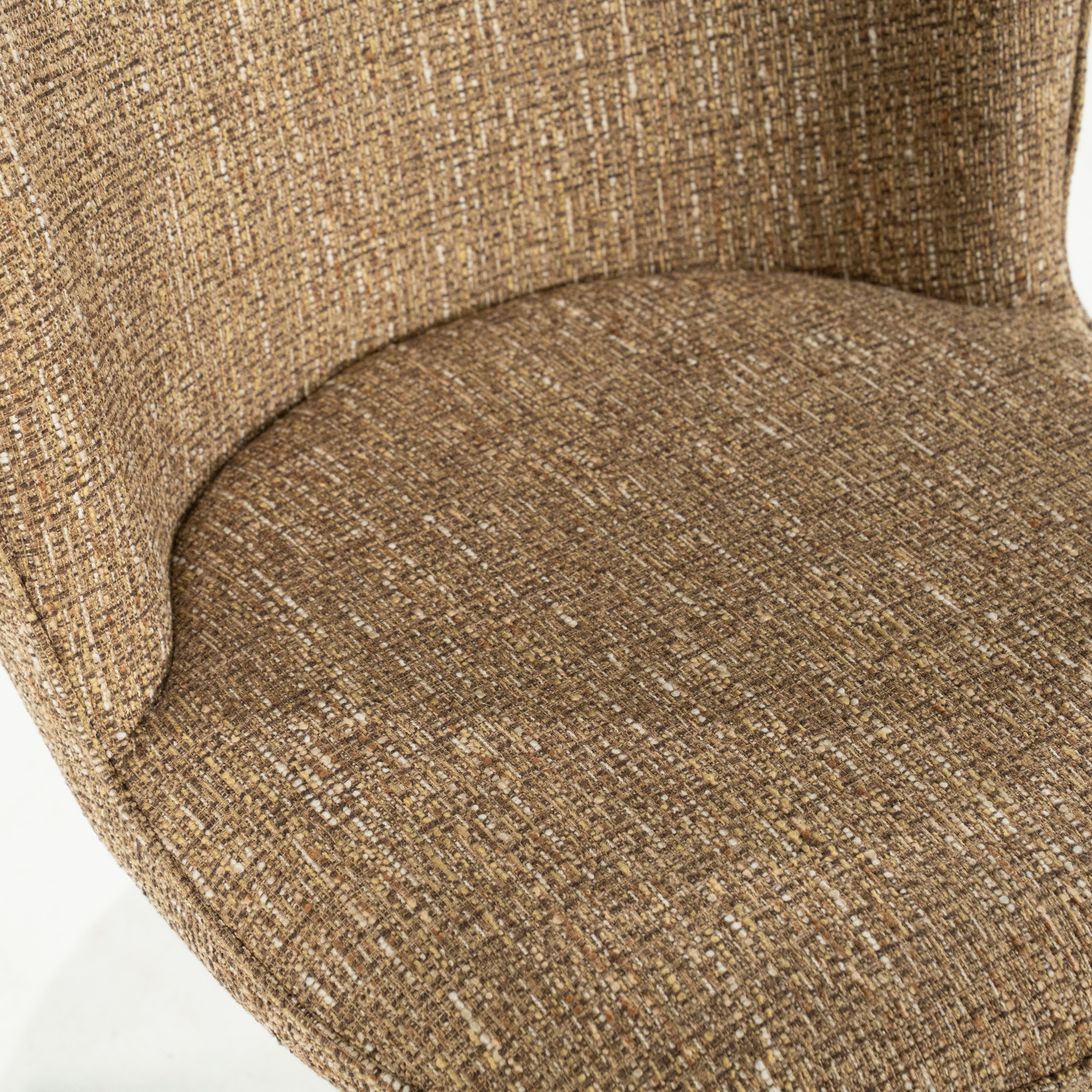 Krzesło obrotowe MOLLY taupe z kremową podstawą