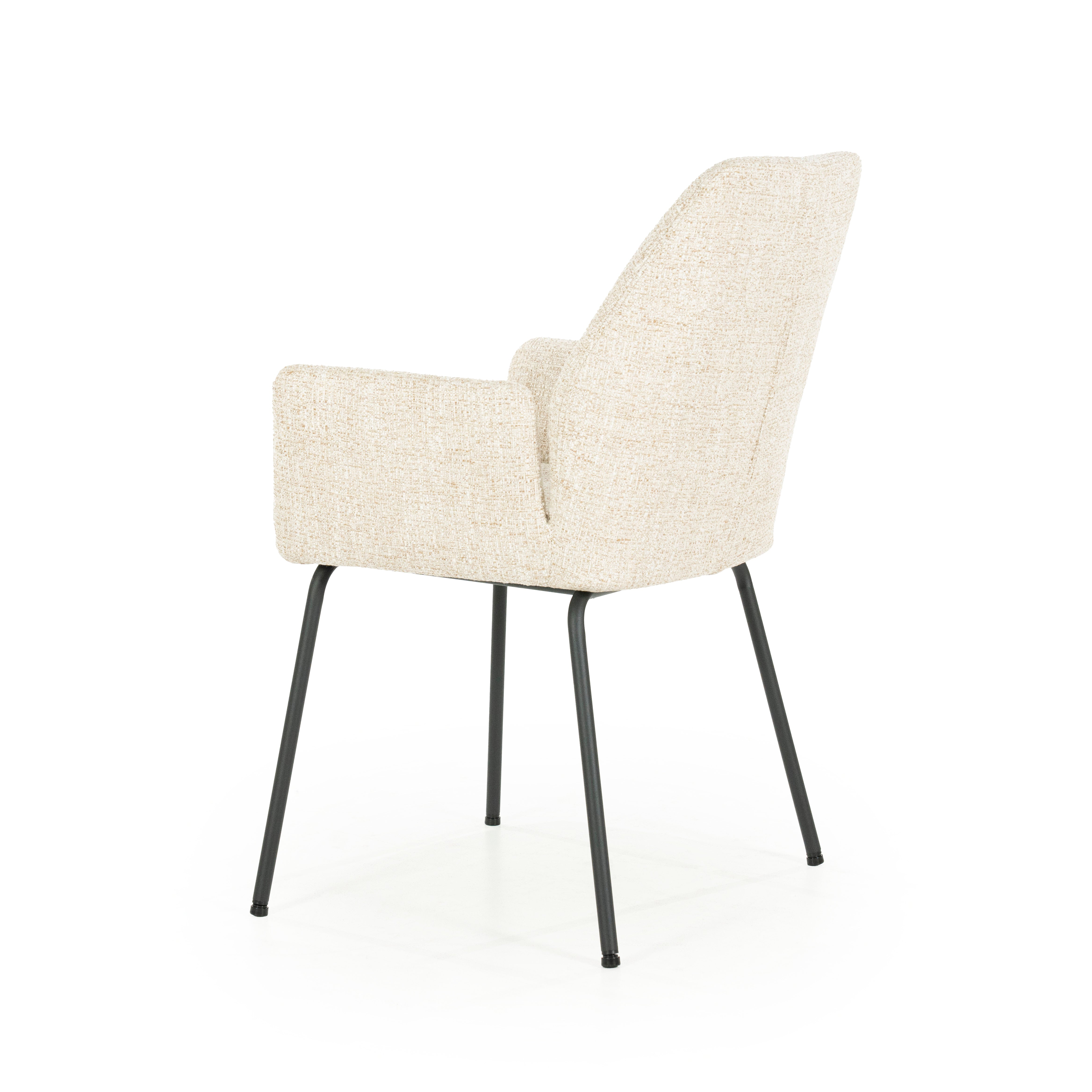 Krzesło INDY kremowy z czarną podstawą