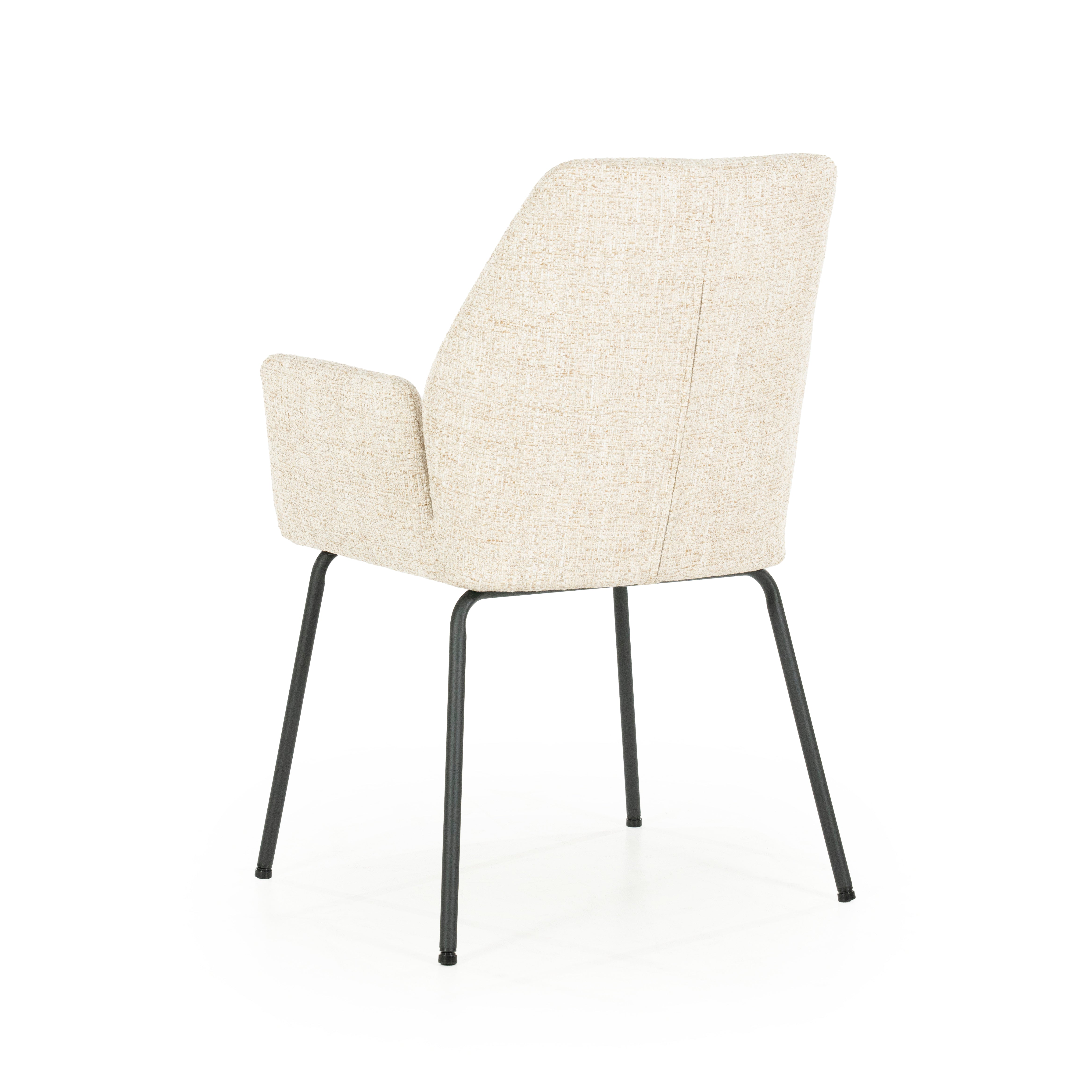 Krzesło INDY kremowy z czarną podstawą