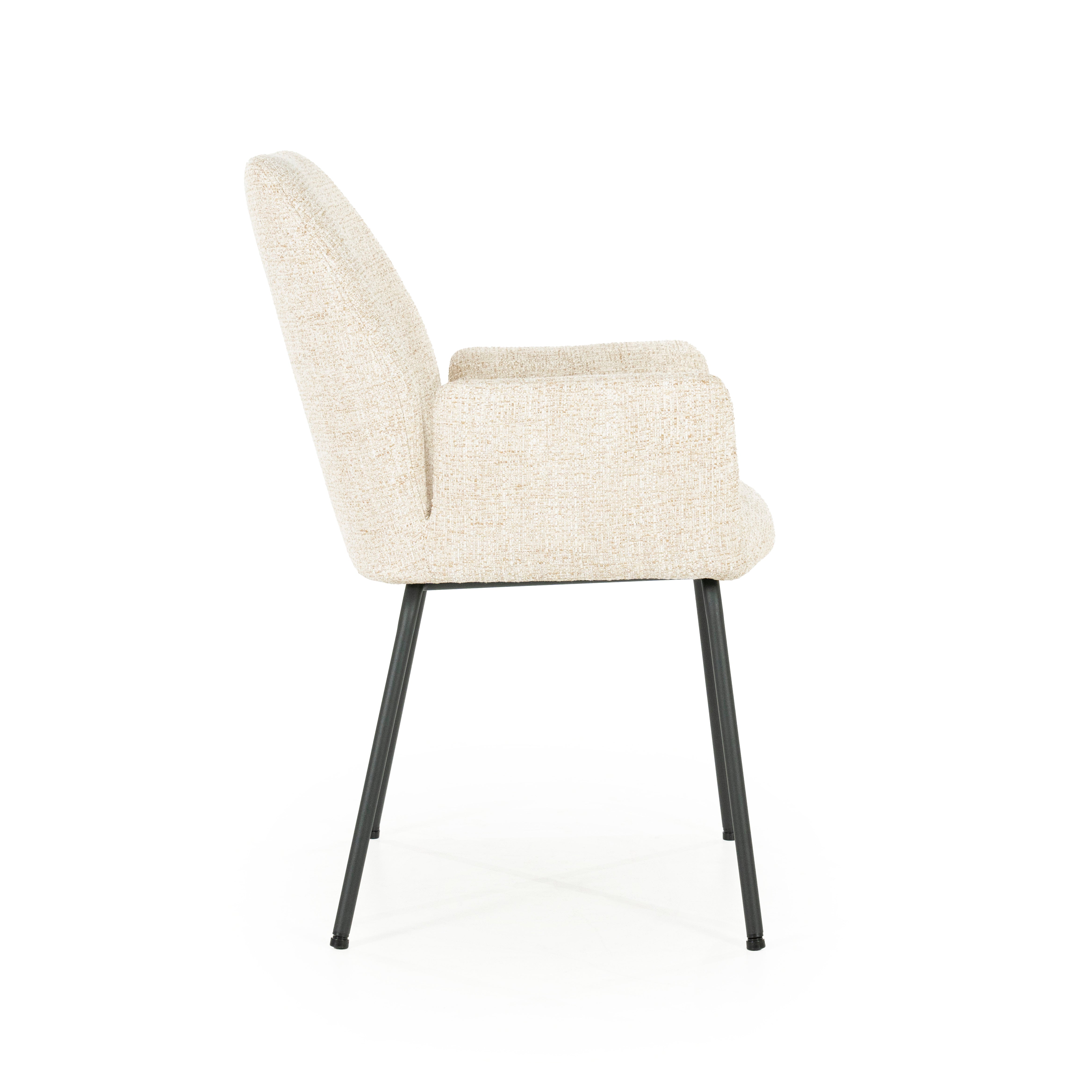 Krzesło INDY kremowy z czarną podstawą