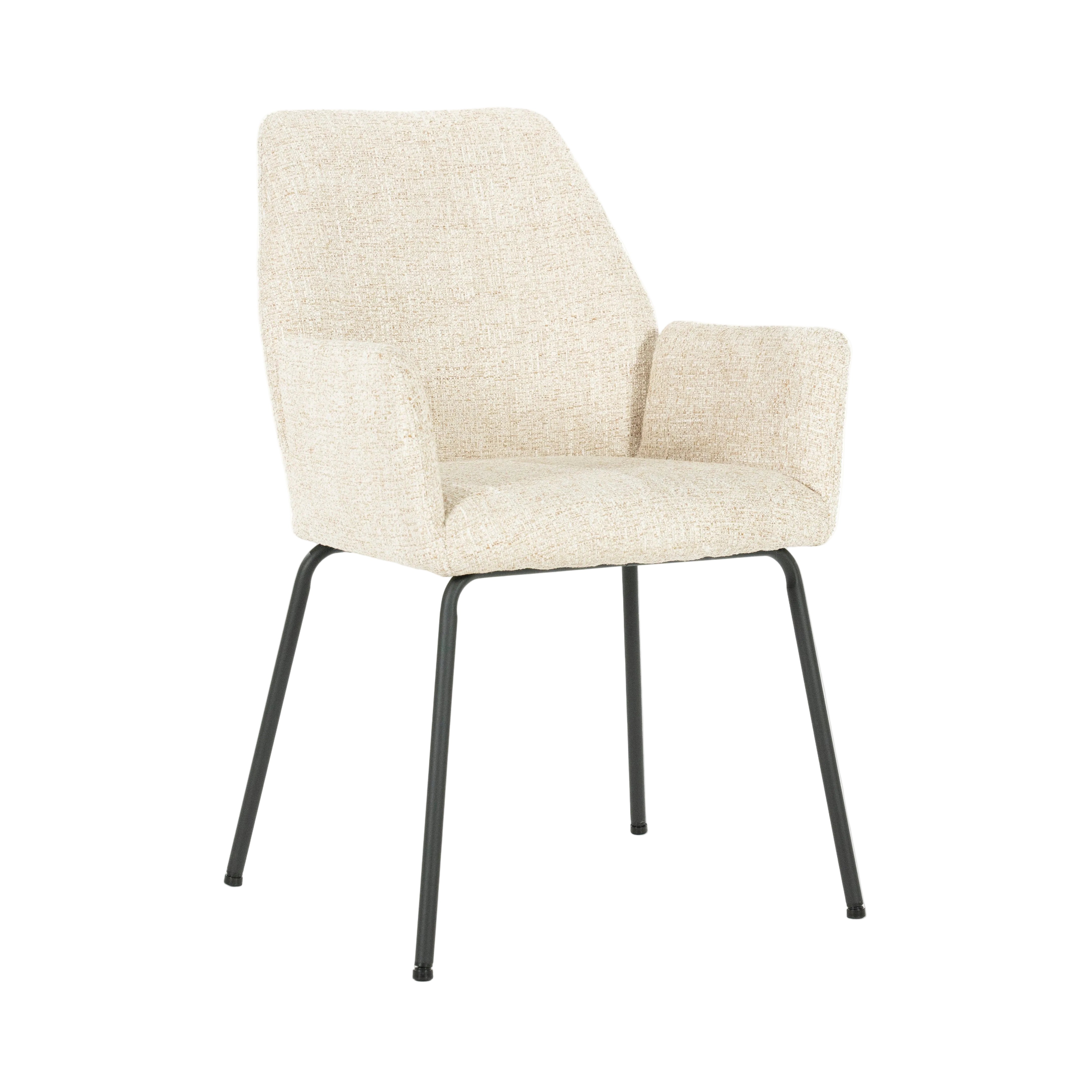 Krzesło INDY kremowy z czarną podstawą