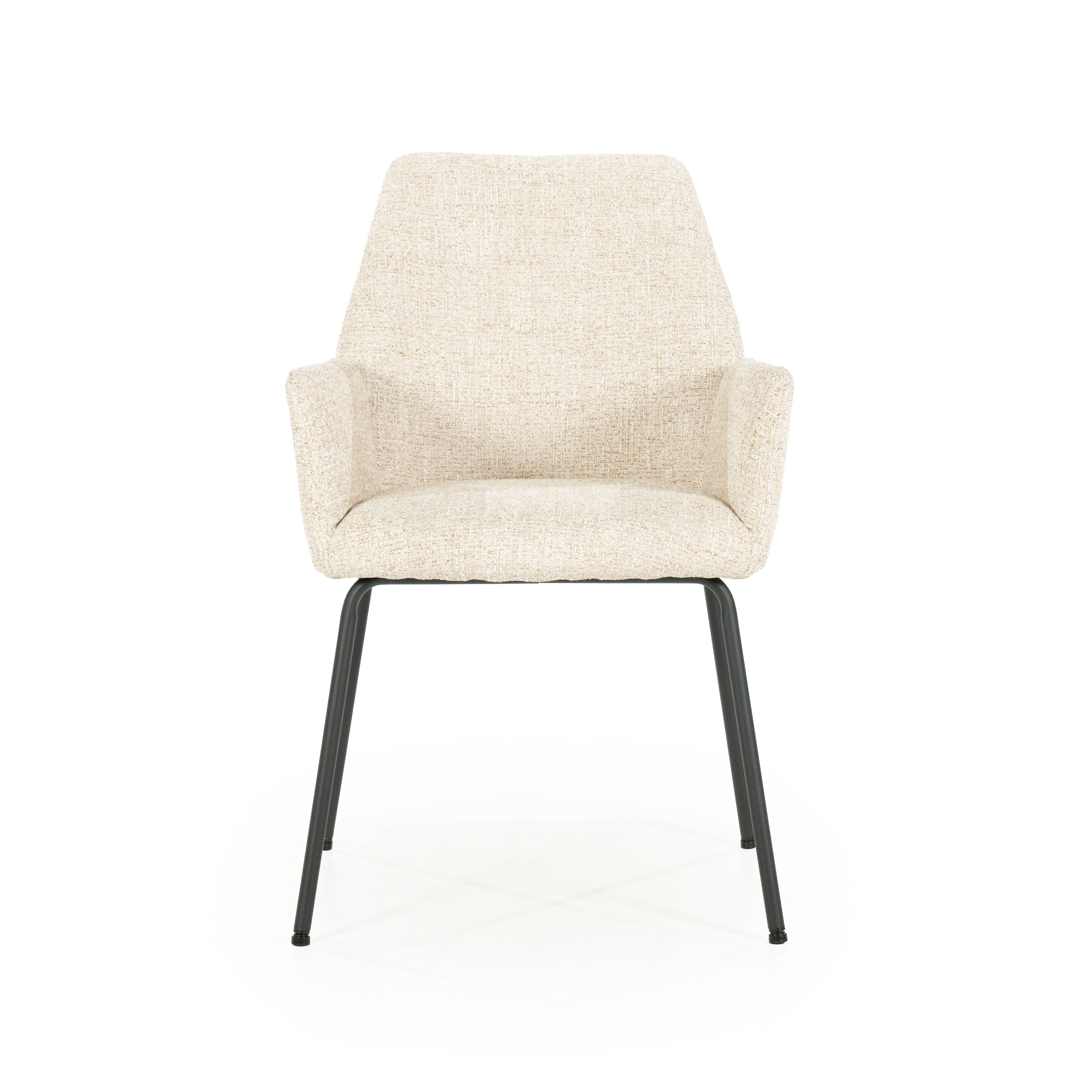 Krzesło INDY kremowy z czarną podstawą