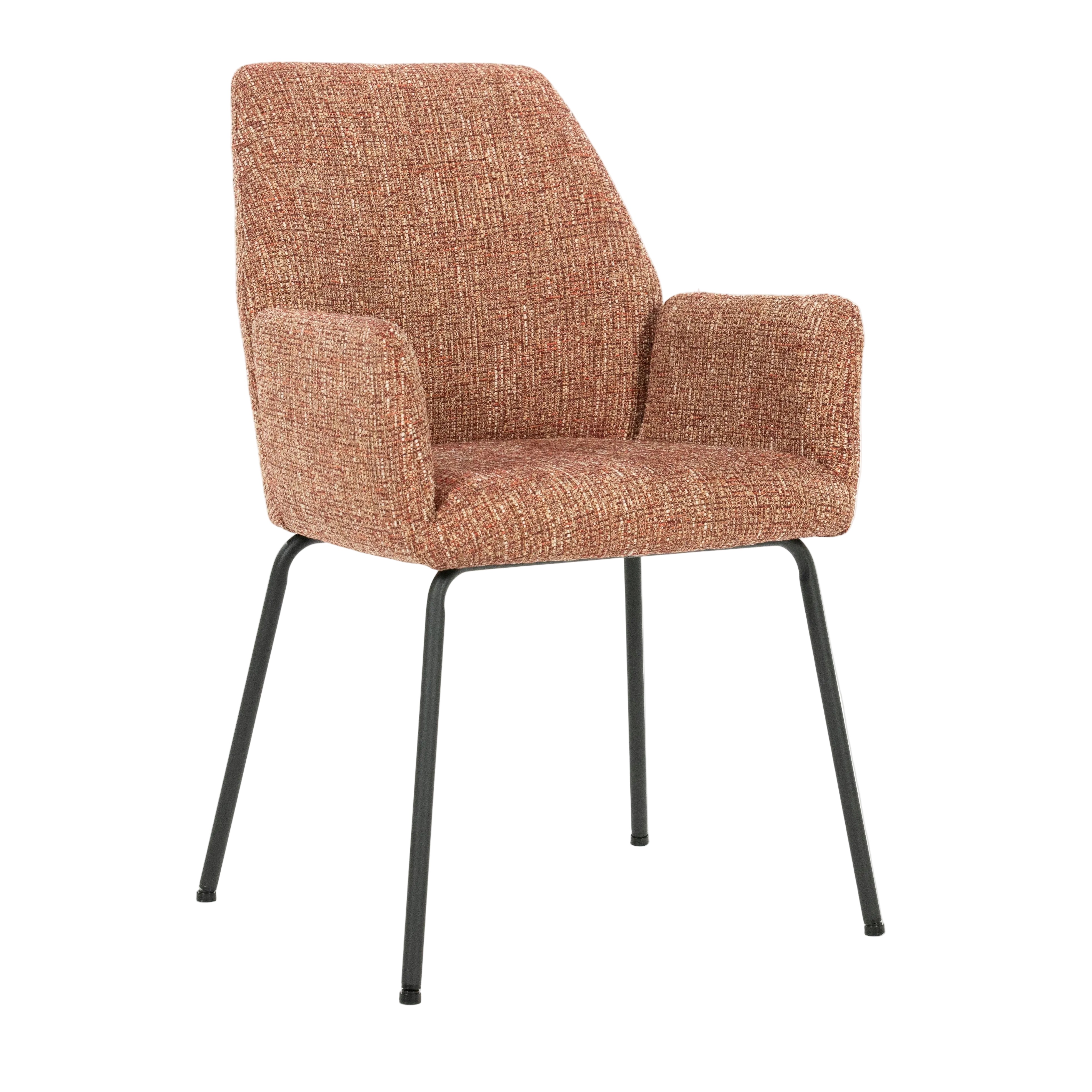 Krzesło INDY terakota z czarną podstawą