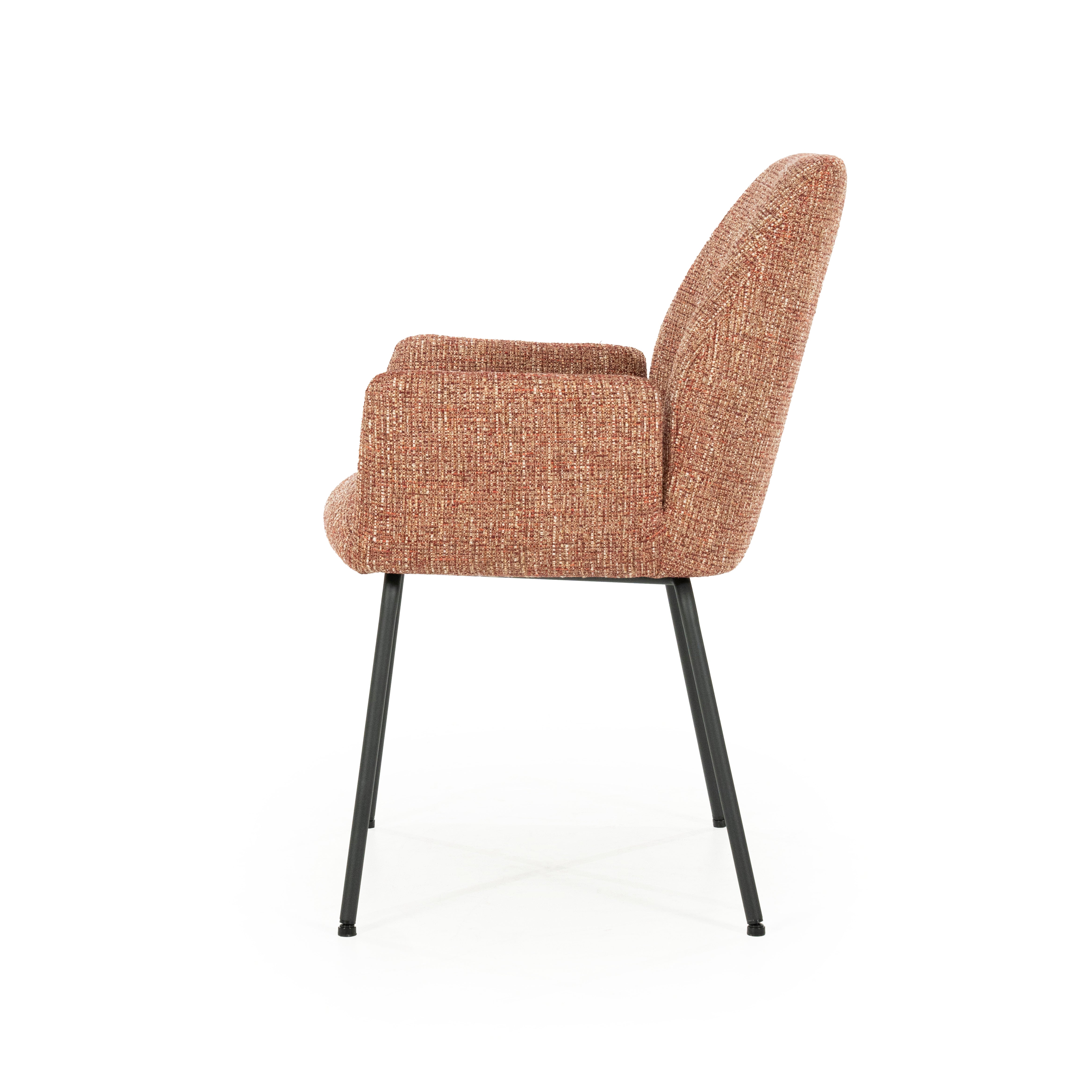 Krzesło INDY terakota z czarną podstawą