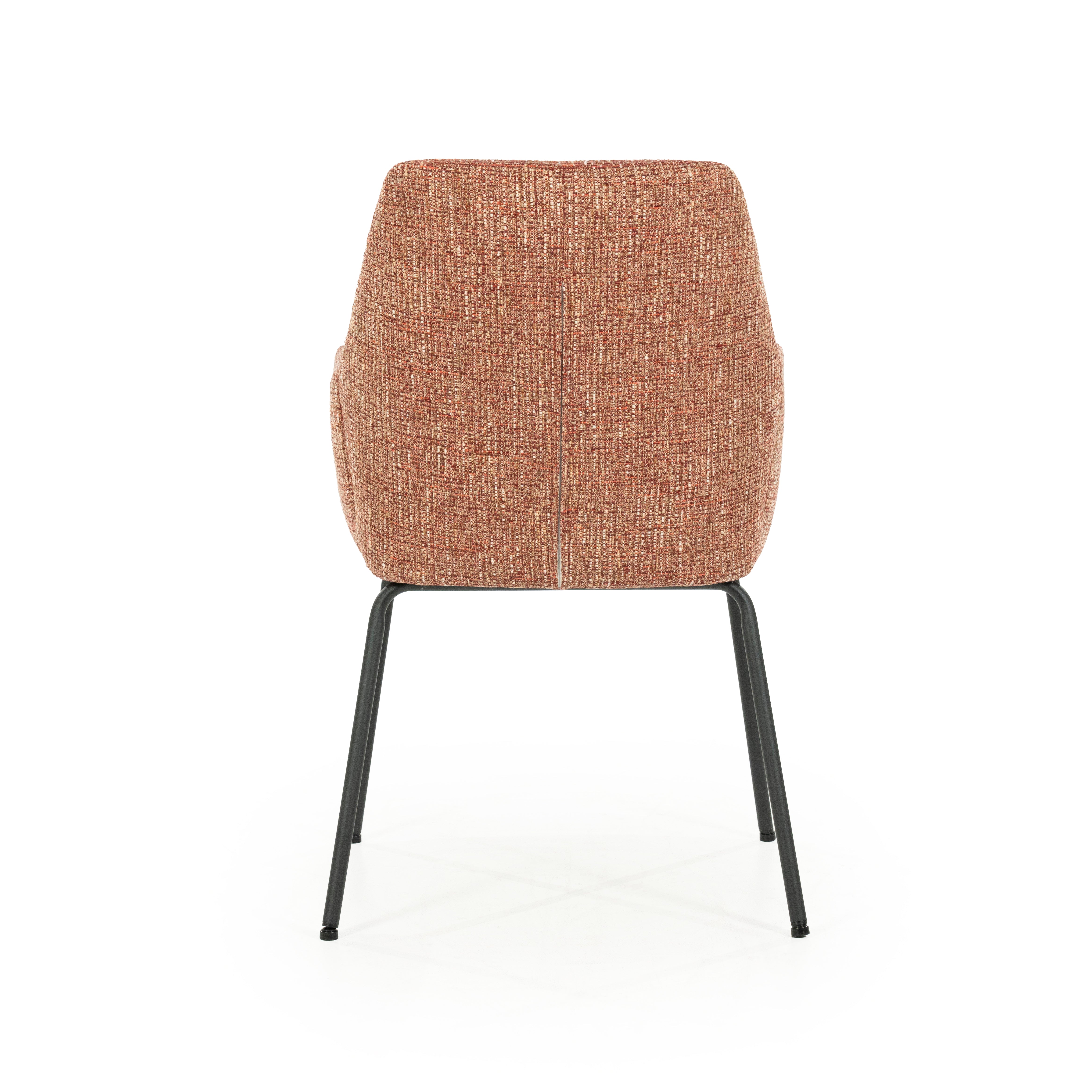 Krzesło INDY terakota z czarną podstawą