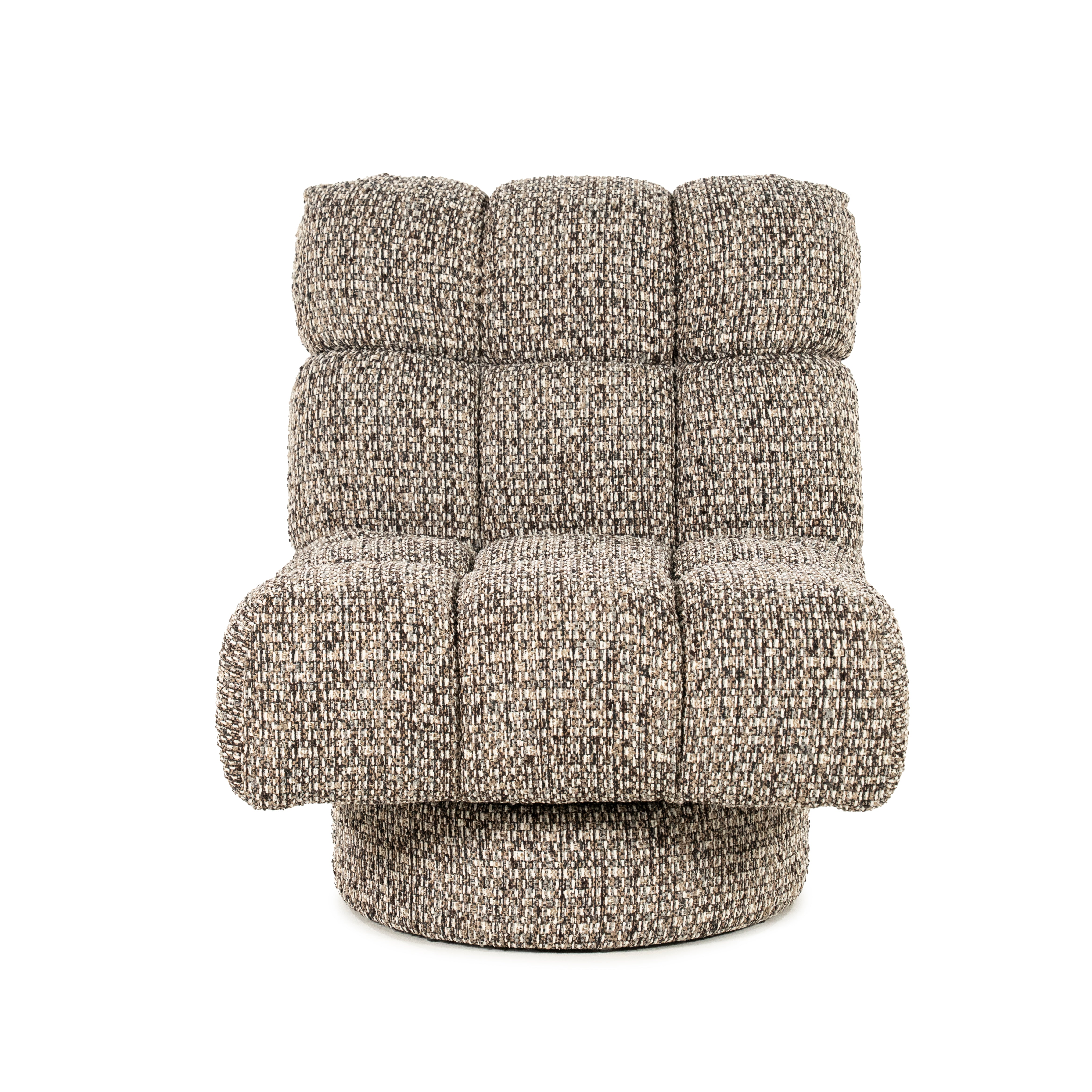 Fotel FENNA szaro-brązowy melanż