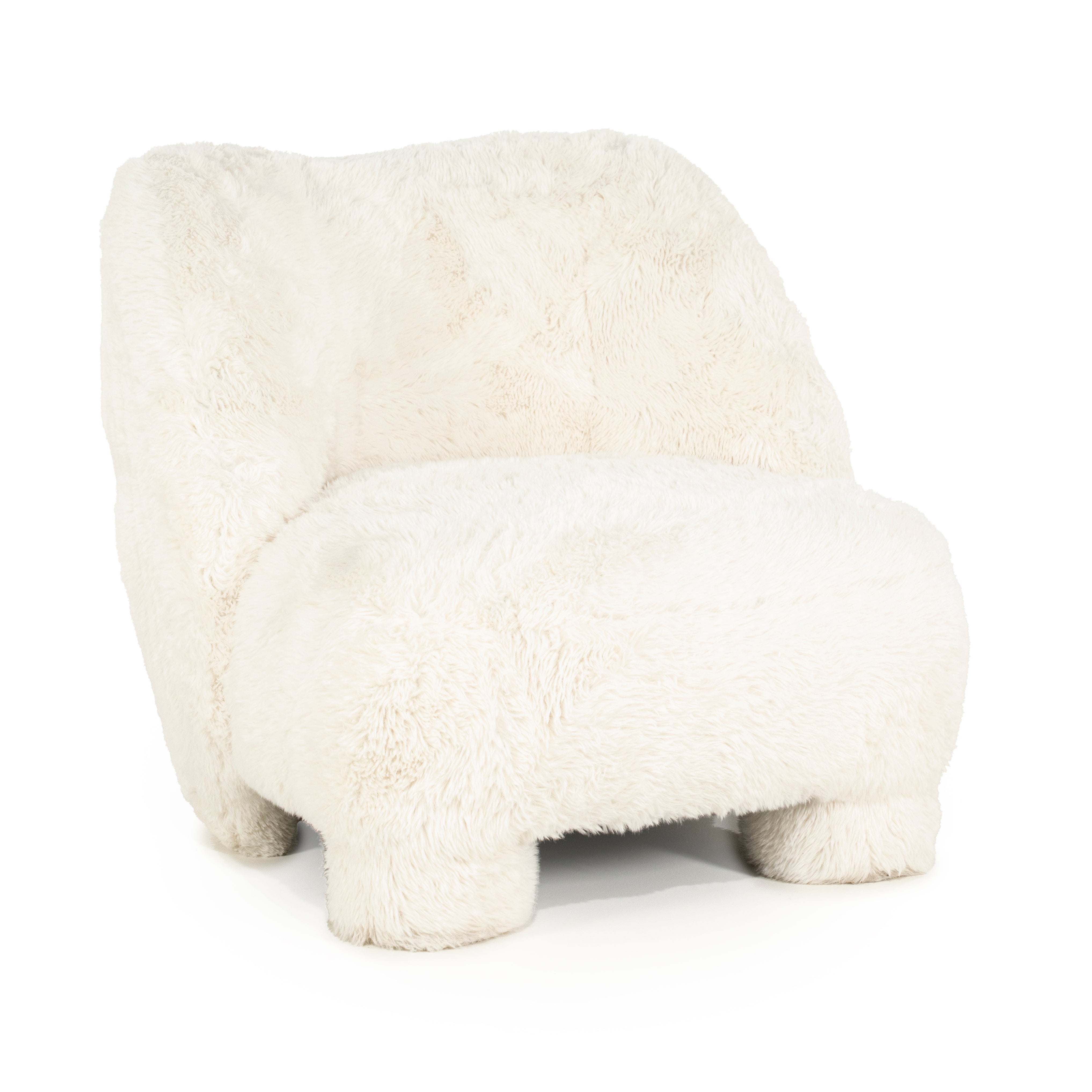 SAMSON Cream Fur Armchair