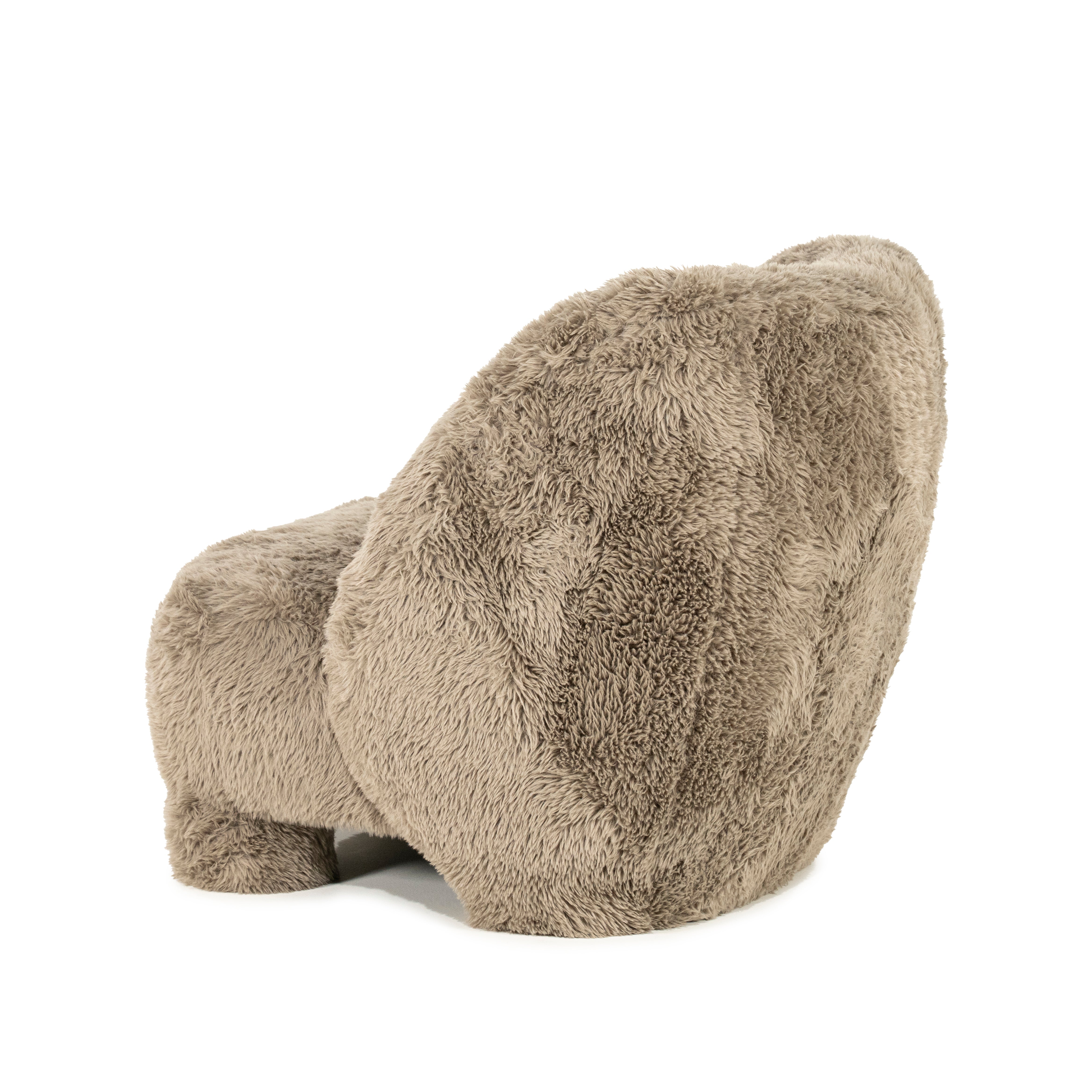 Fotel SAMSON futrzany taupe